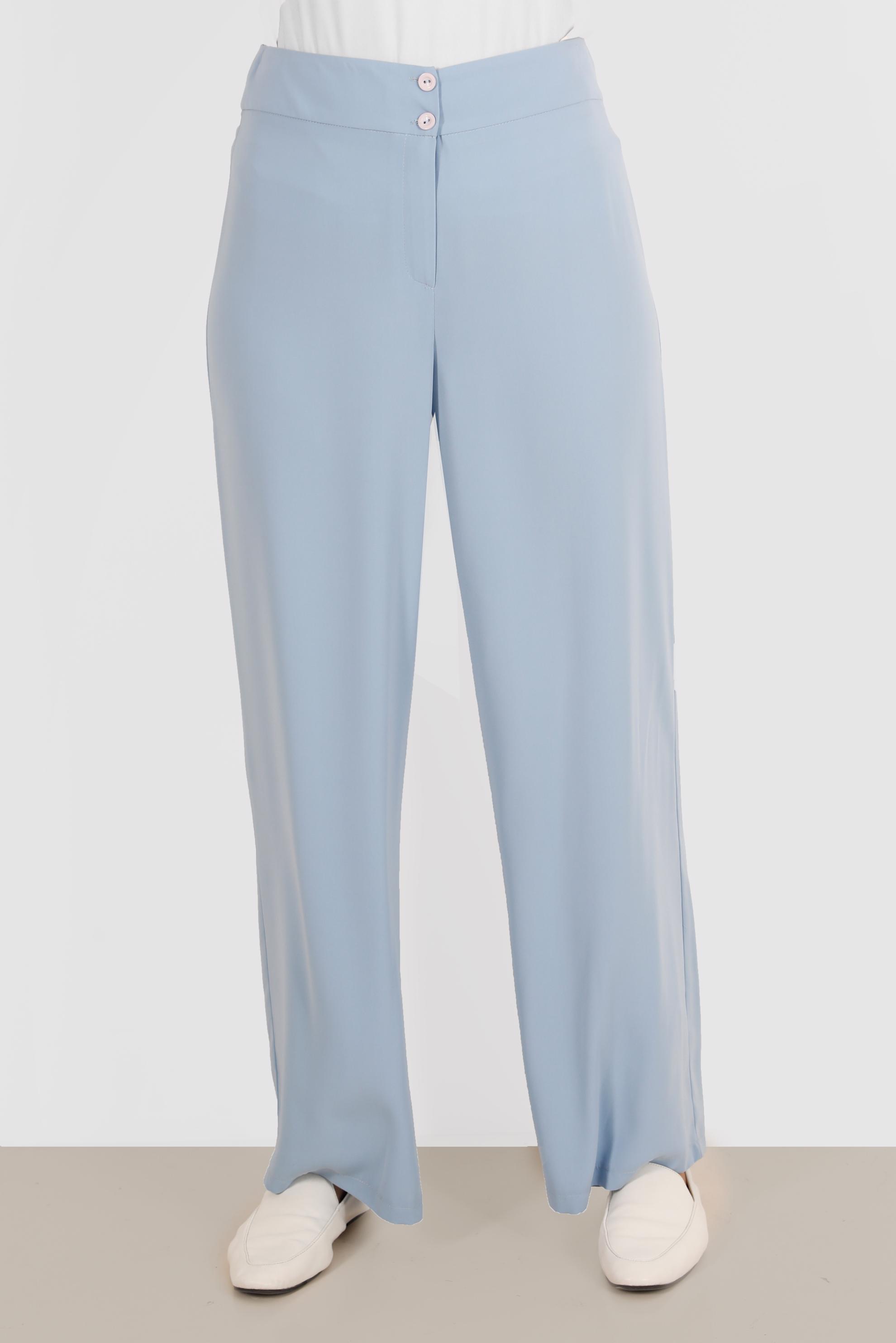 Tesettür giyim MAVİ GENİŞ PAÇA PANTOLON 70226 