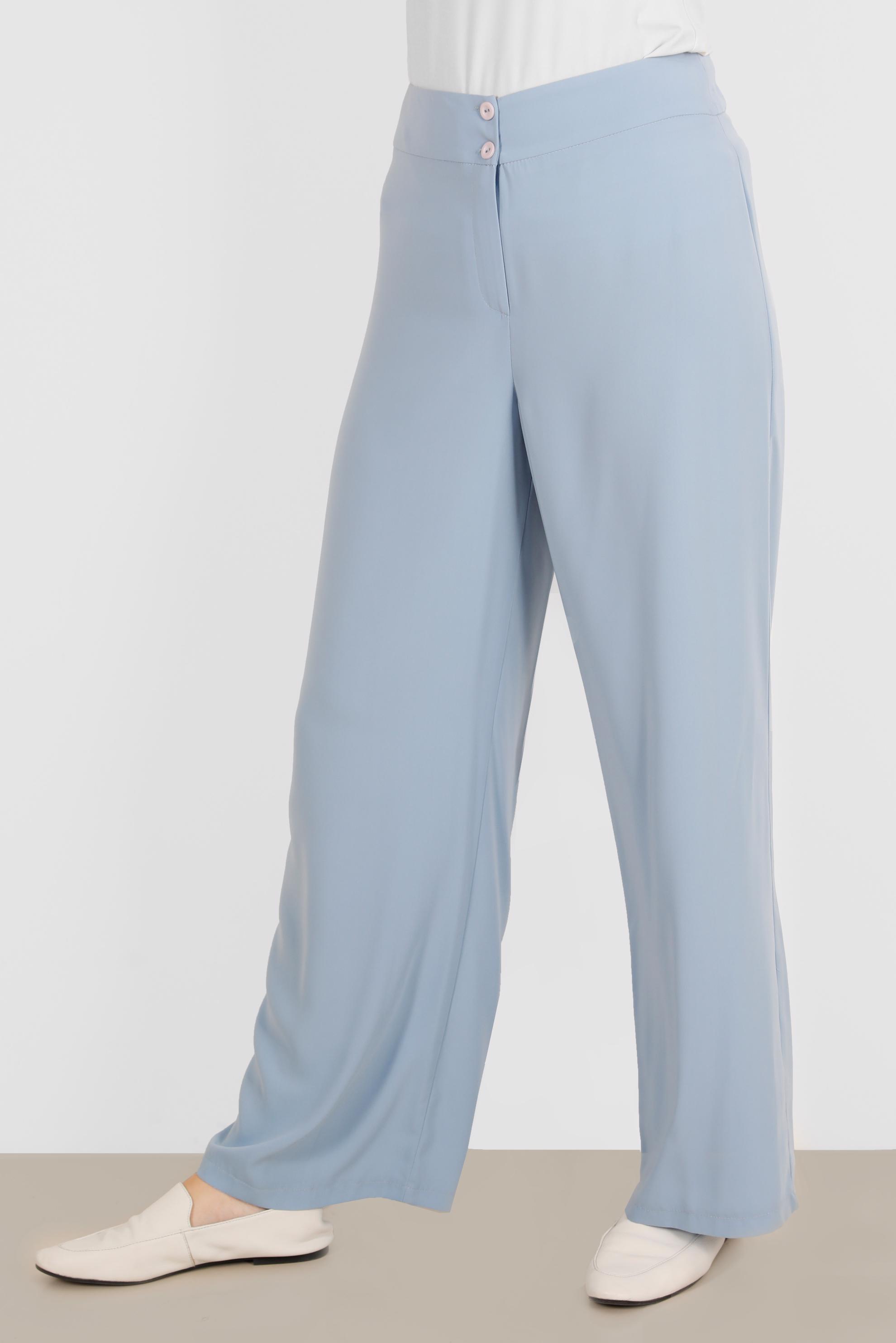 Tesettür giyim MAVİ GENİŞ PAÇA PANTOLON 70226 