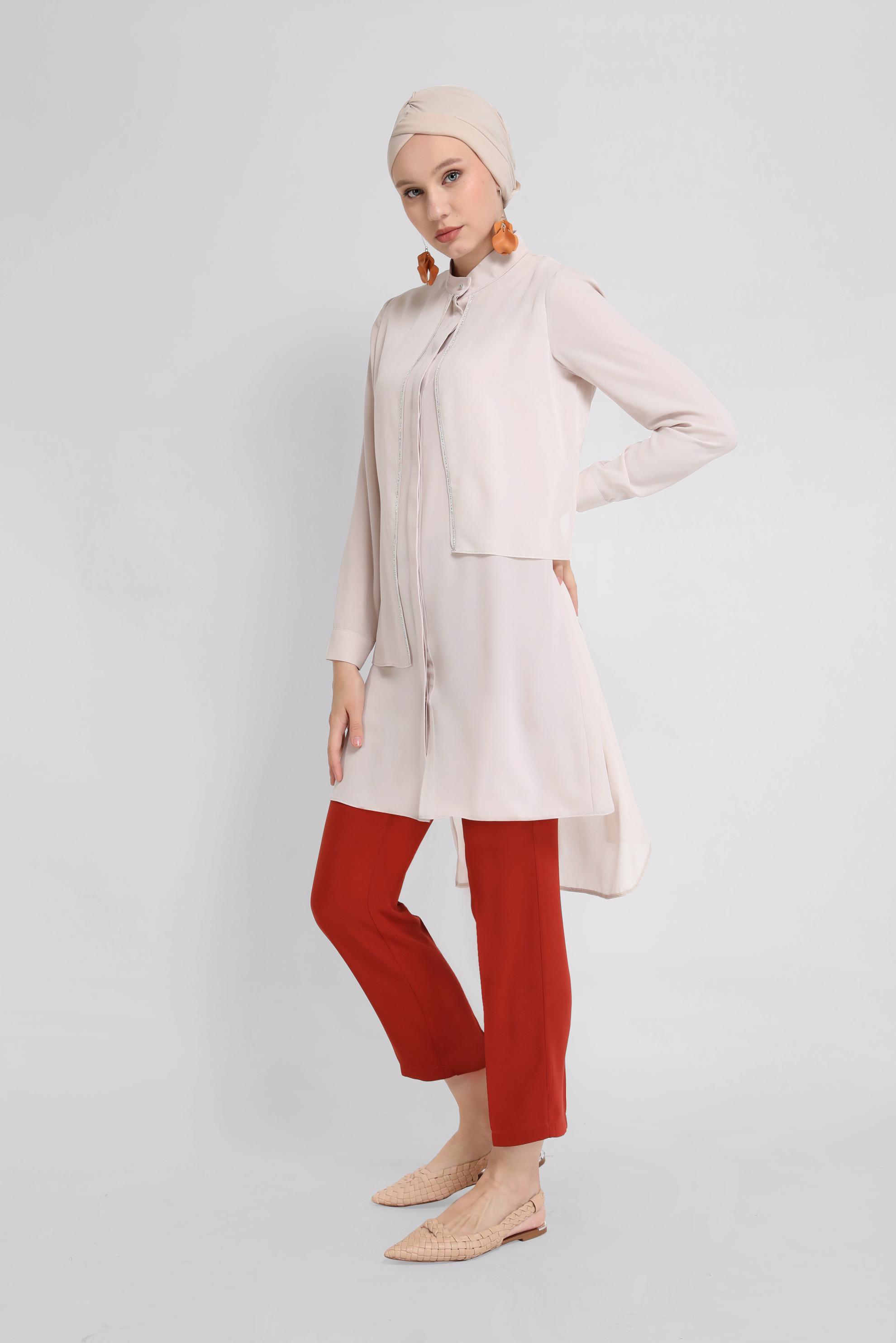 Tesettür giyim TURUNCU HAVUÇ PANTOLON 70229 