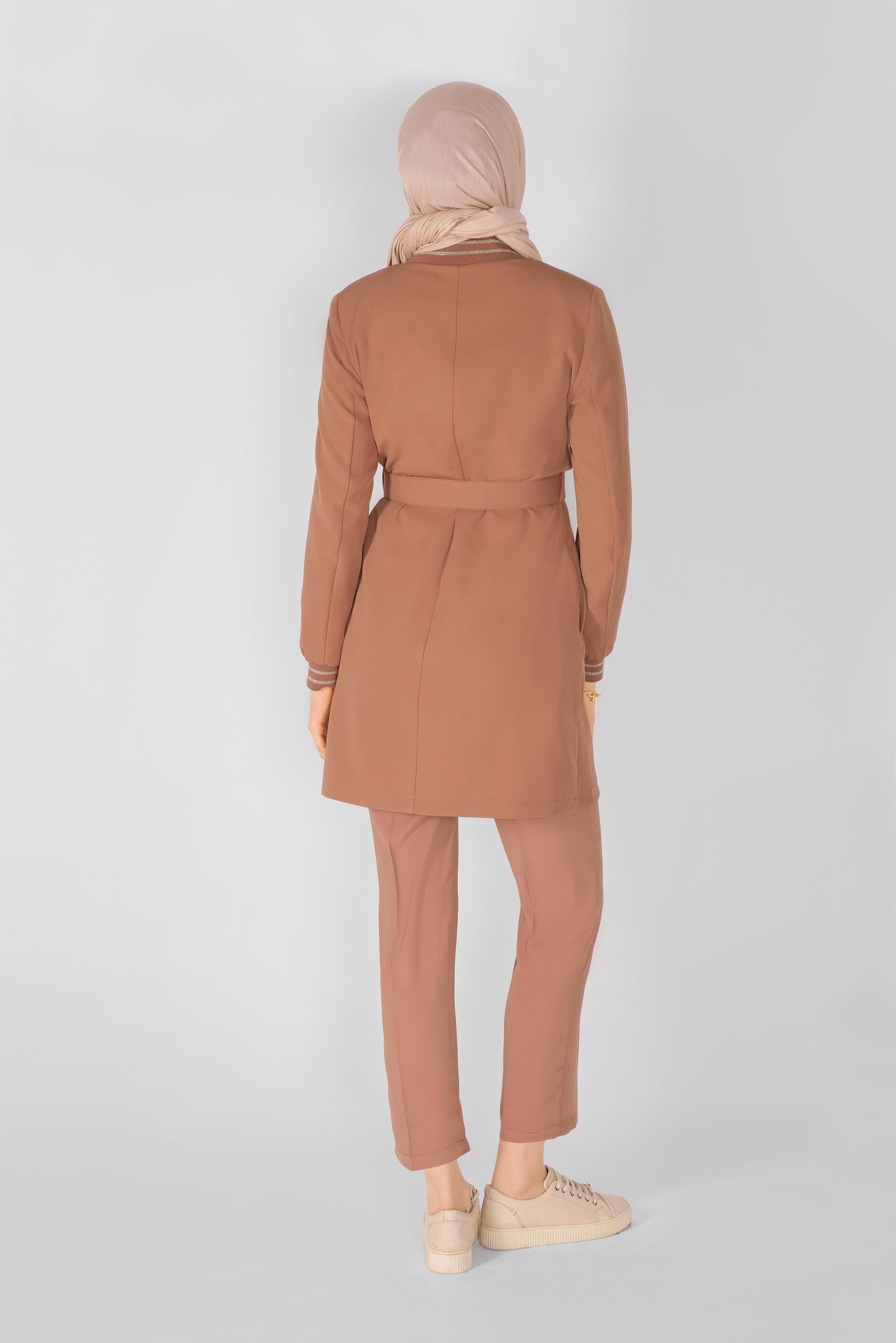 Tesettür giyim KAHVE HAVUÇ PANTOLON 70229 