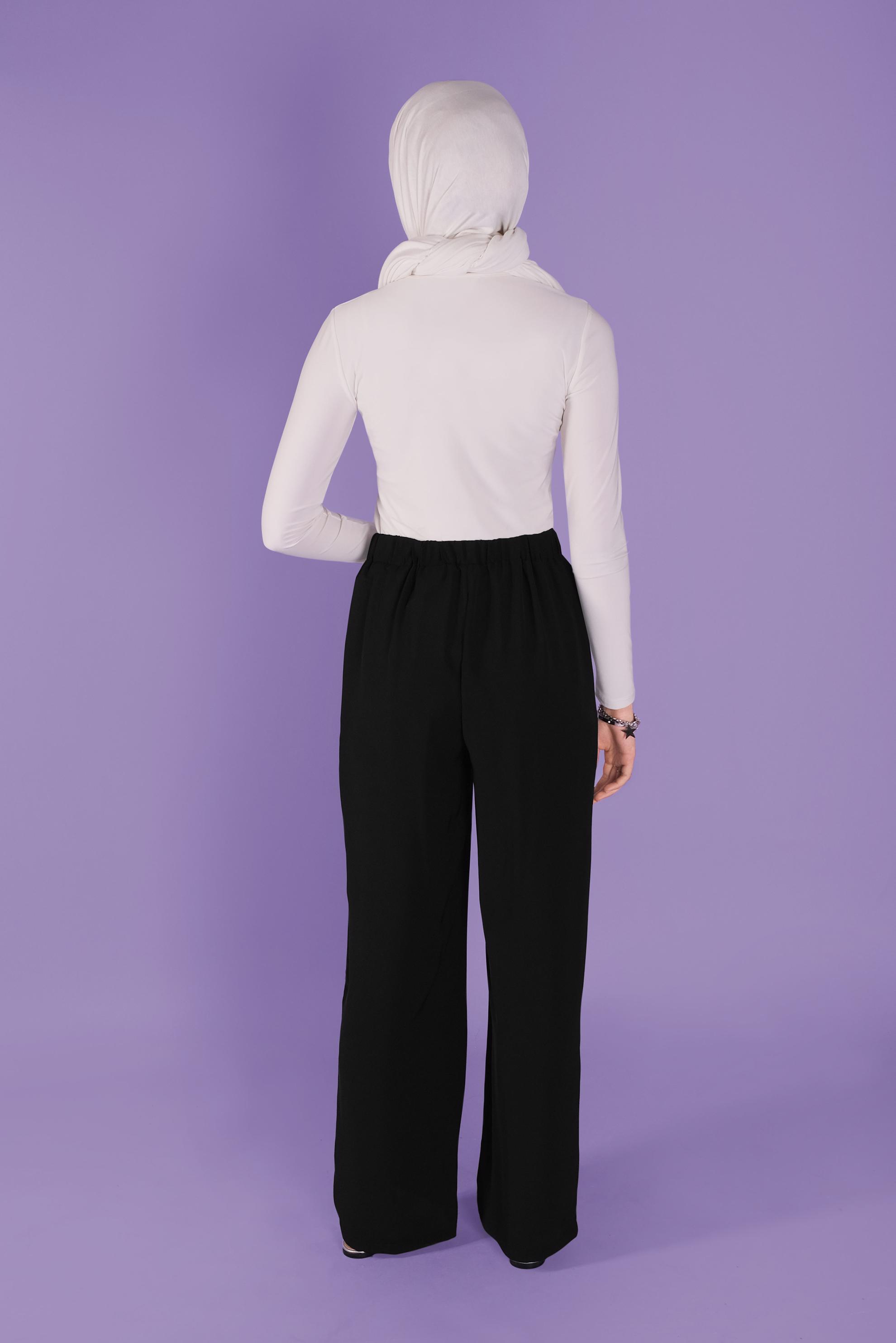 Tesettür giyim SİYAH SALAŞ PANTOLON 70230 