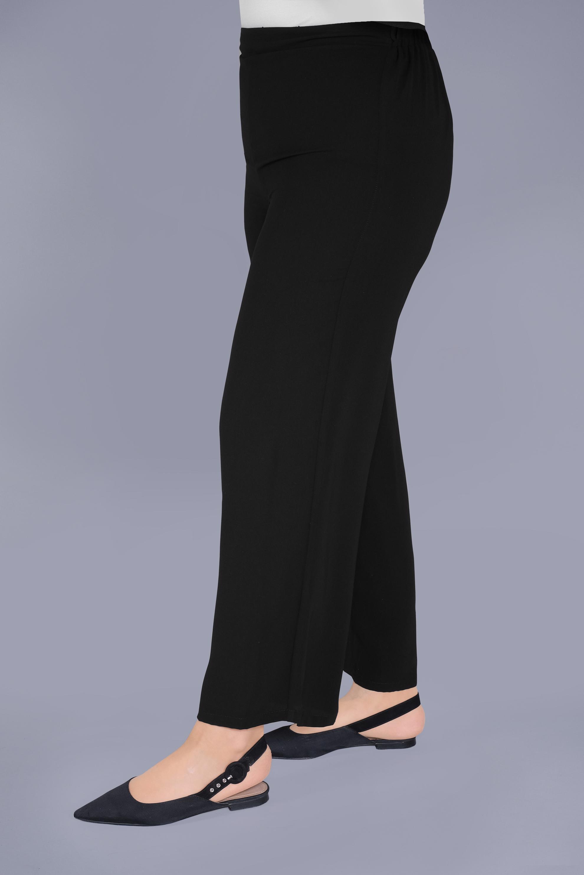 Tesettür giyim SİYAH GENİŞ PAÇA PANTOLON 70231 