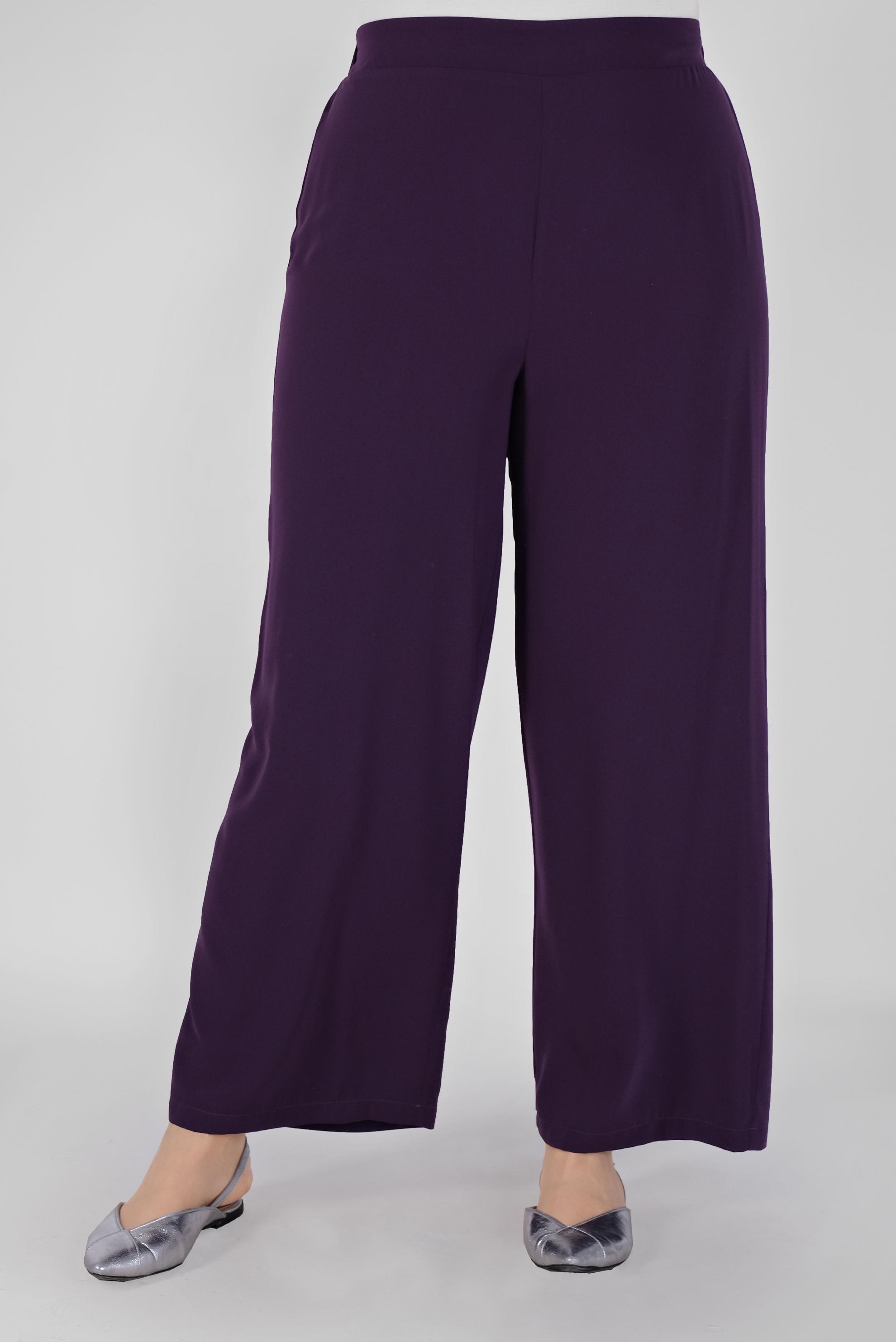 Tesettür giyim MOR GENİŞ PAÇA PANTOLON 70231 
