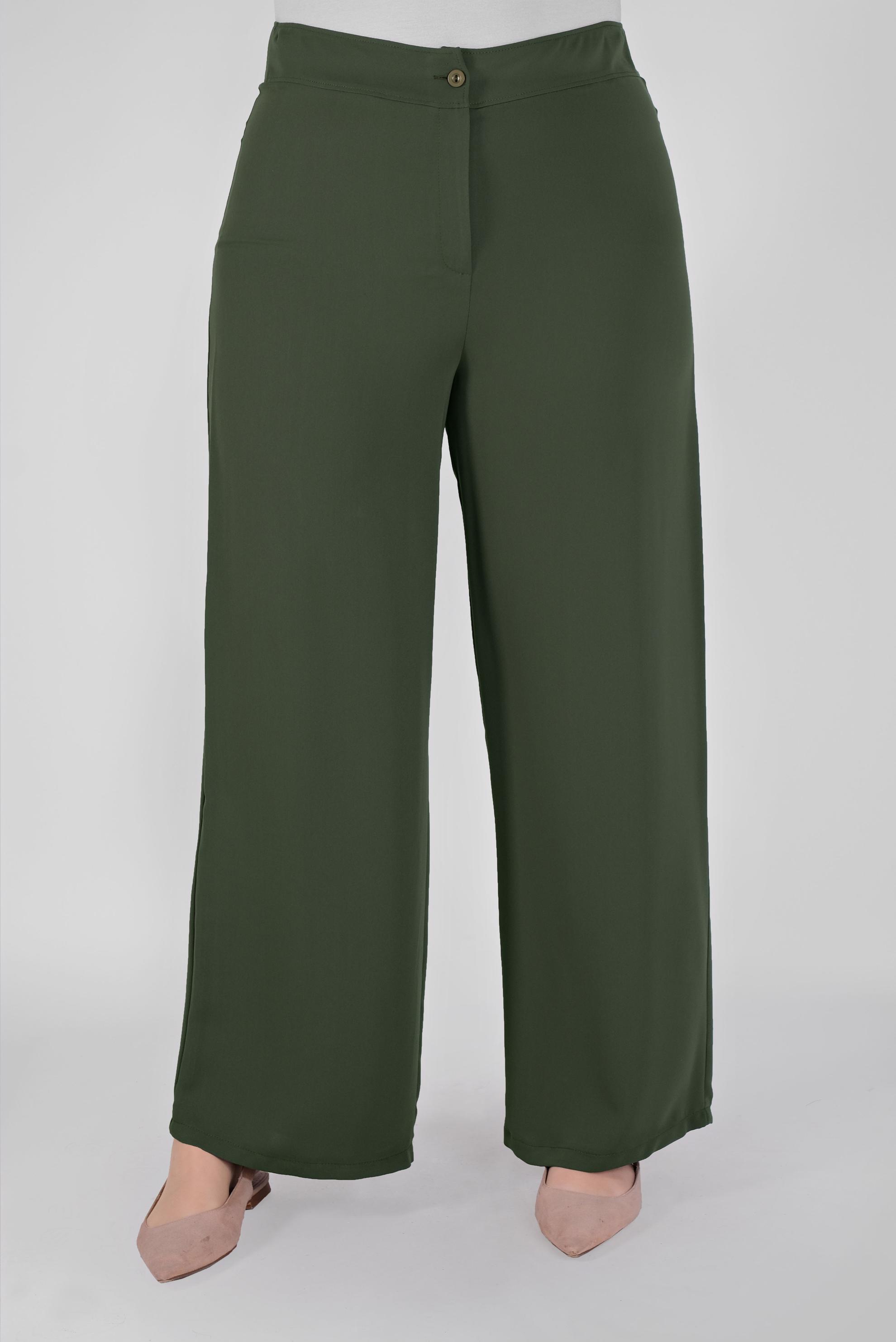 Vêtements hijab KAKI PANTALON LARGE À FERMETURE ÉCLAIR 70232