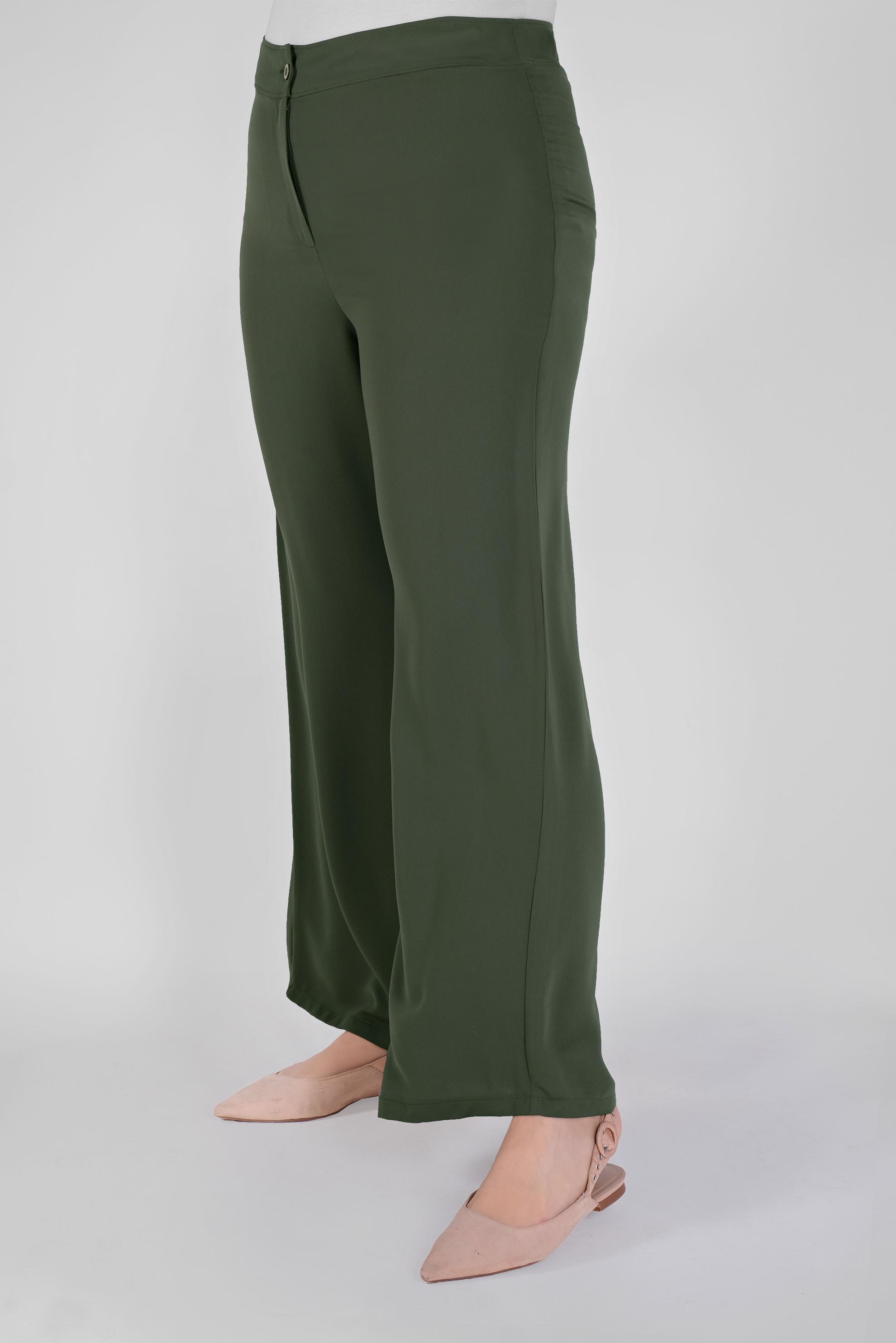 Vêtements hijab KAKI PANTALON LARGE À FERMETURE ÉCLAIR 70232