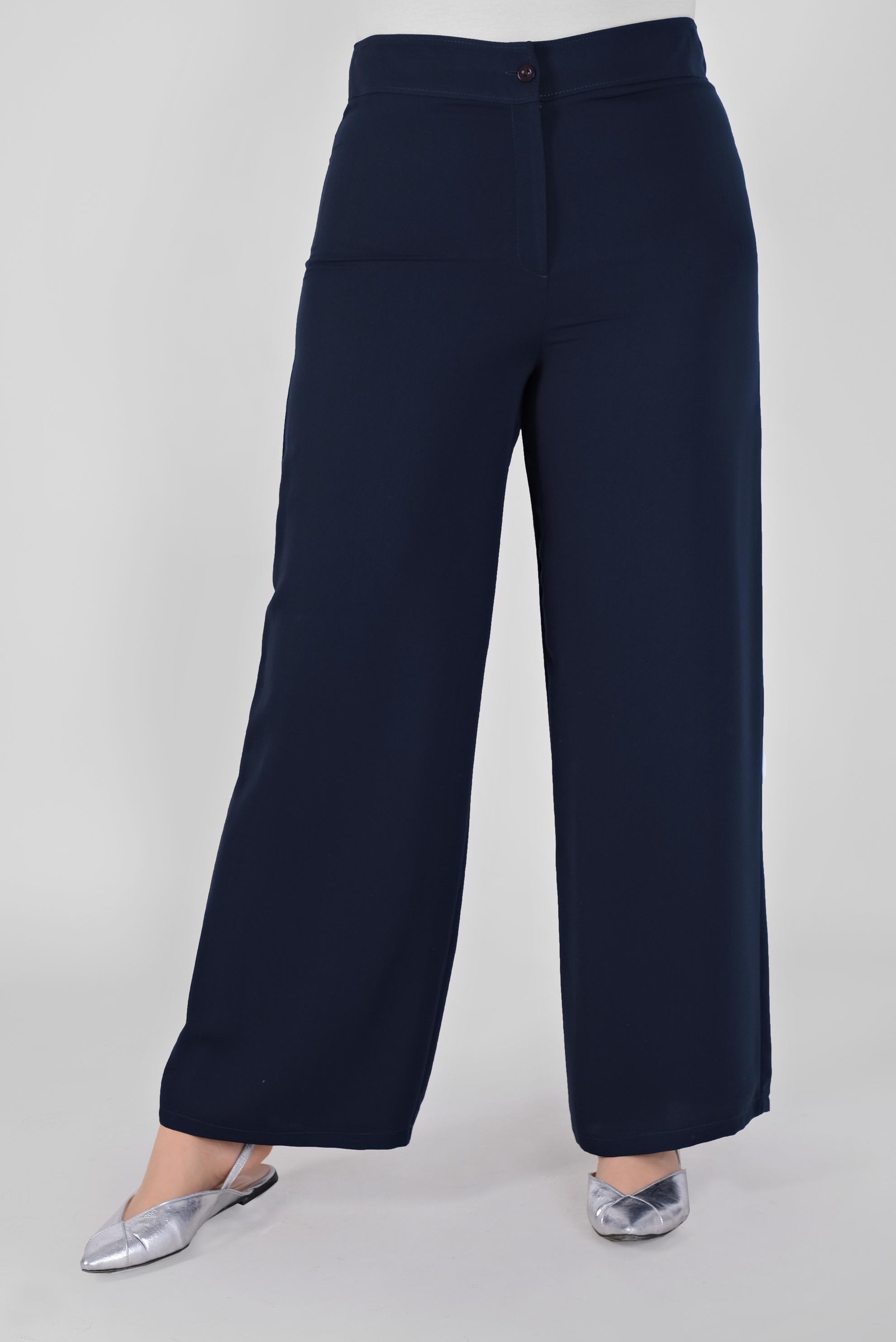 Vêtements hijab BLEU MARINE PANTALON LARGE À FERMETURE ÉCLAIR 70232