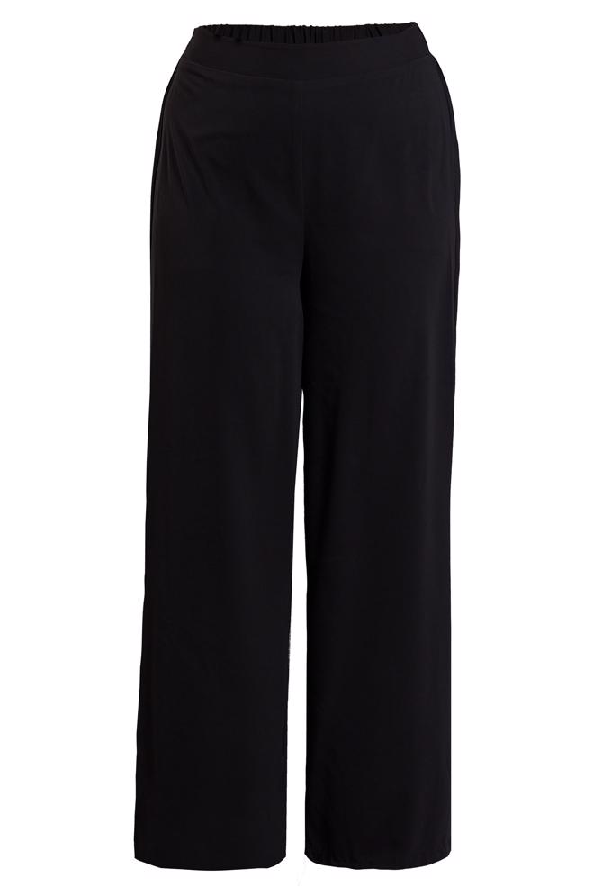 Tesettür giyim SİYAH GENİŞ PAÇA BÜYÜK BEDEN PANTOLON 70238 - ALVİNA