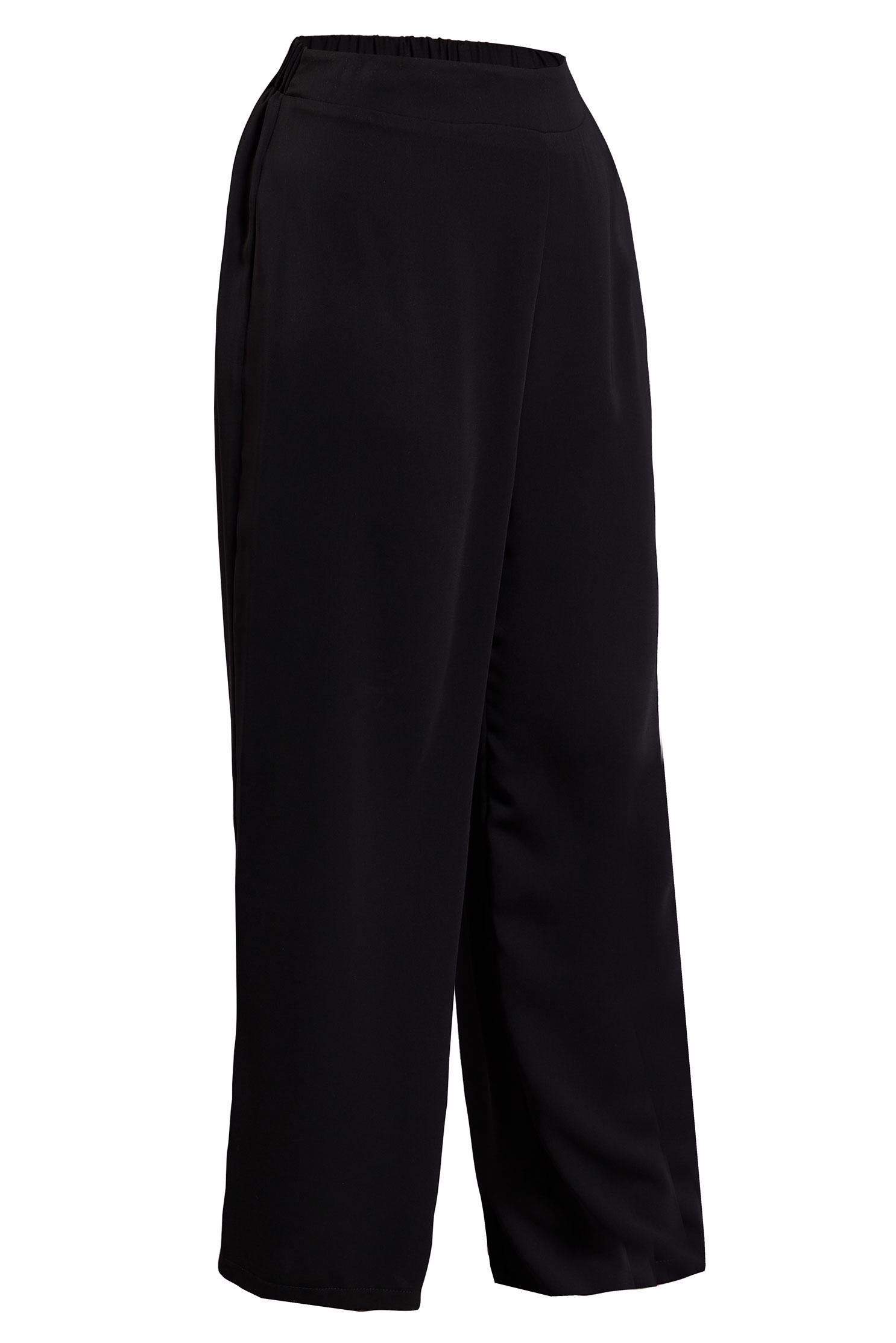 Tesettür giyim SİYAH GENİŞ PAÇA BÜYÜK BEDEN PANTOLON 70238