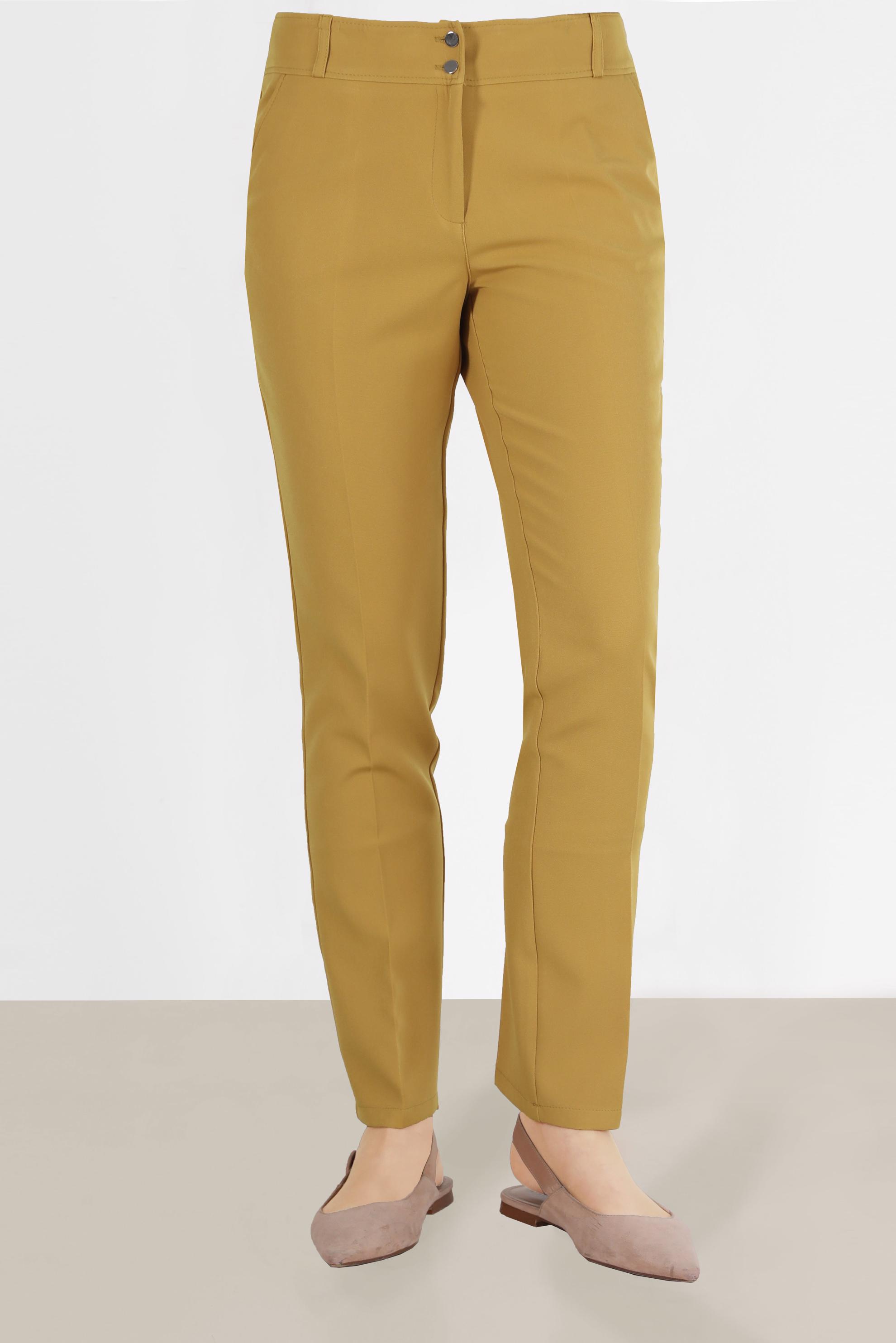 Tesettür giyim SARI KLASİK KUMAŞ PANTOLON 7502