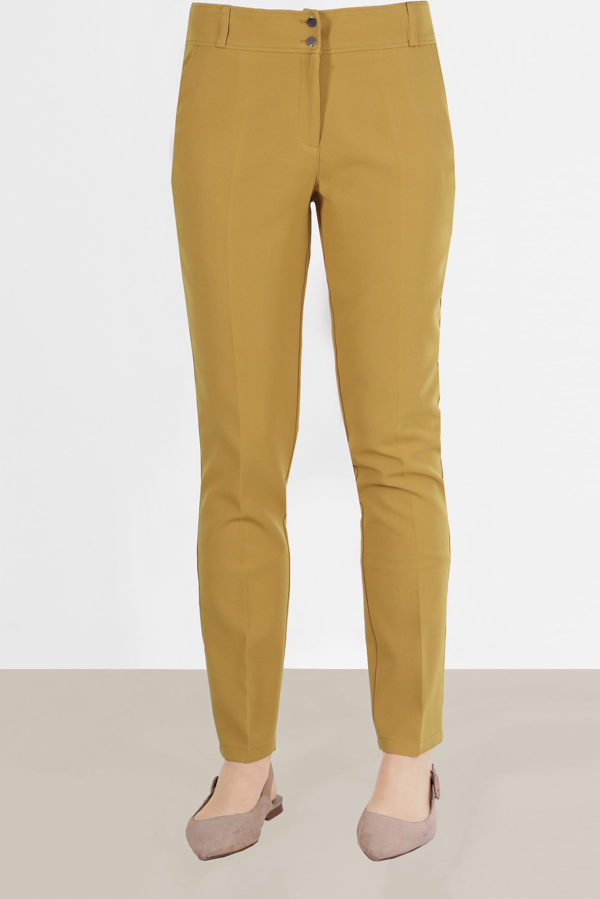 Tesettür giyim SARI KLASİK KUMAŞ PANTOLON 7502