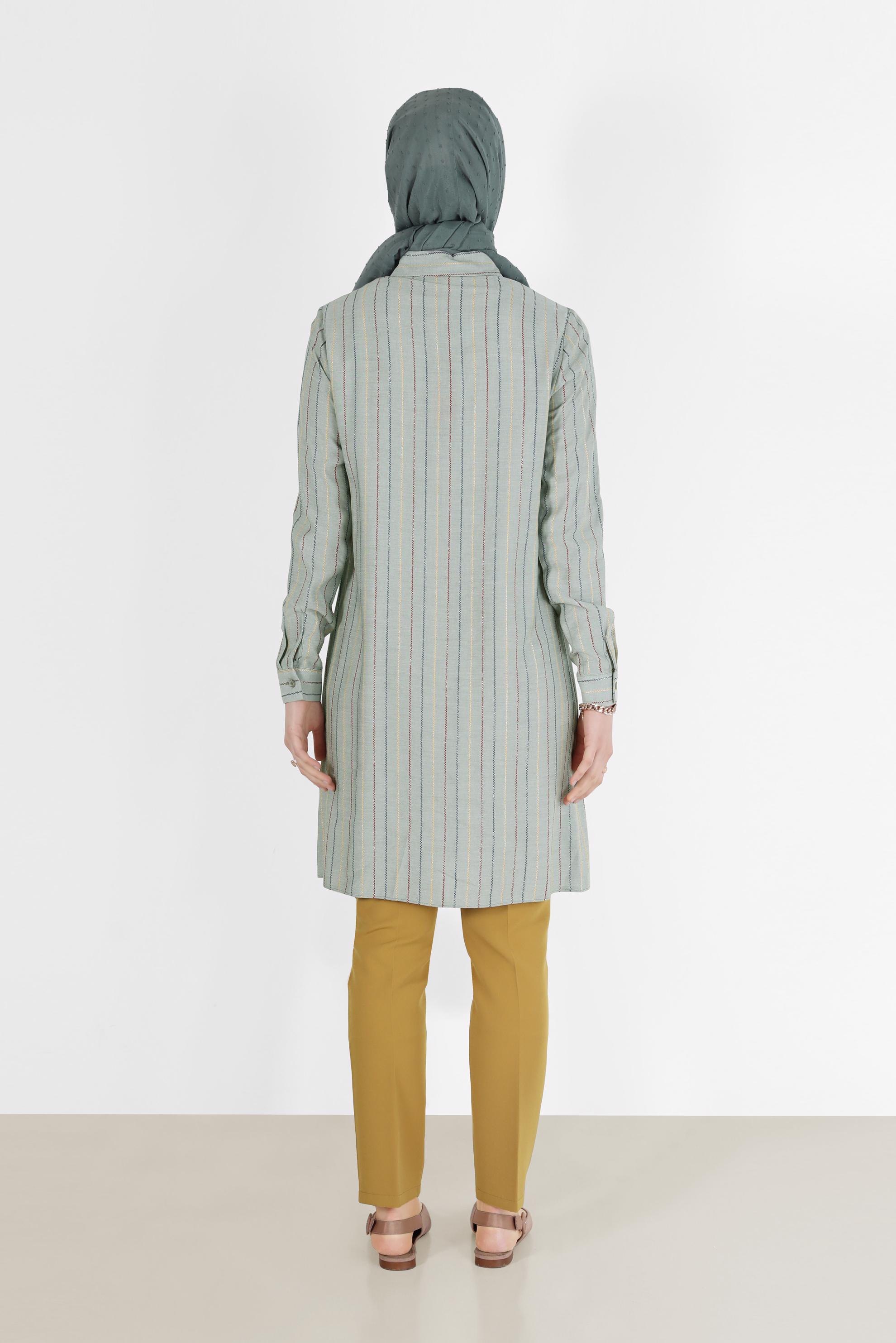 Tesettür giyim SARI KLASİK KUMAŞ PANTOLON 7502