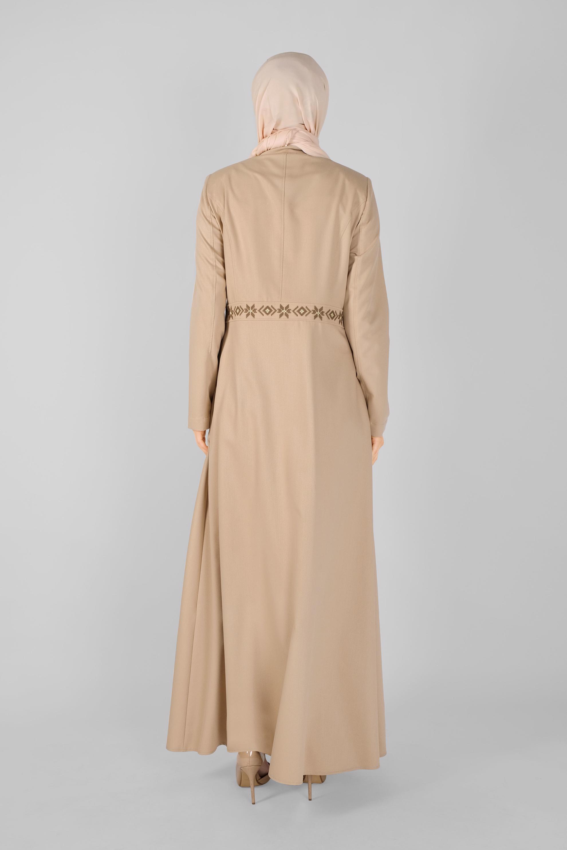 Vêtements hijab BRUN FINITION BRODÉE 10211