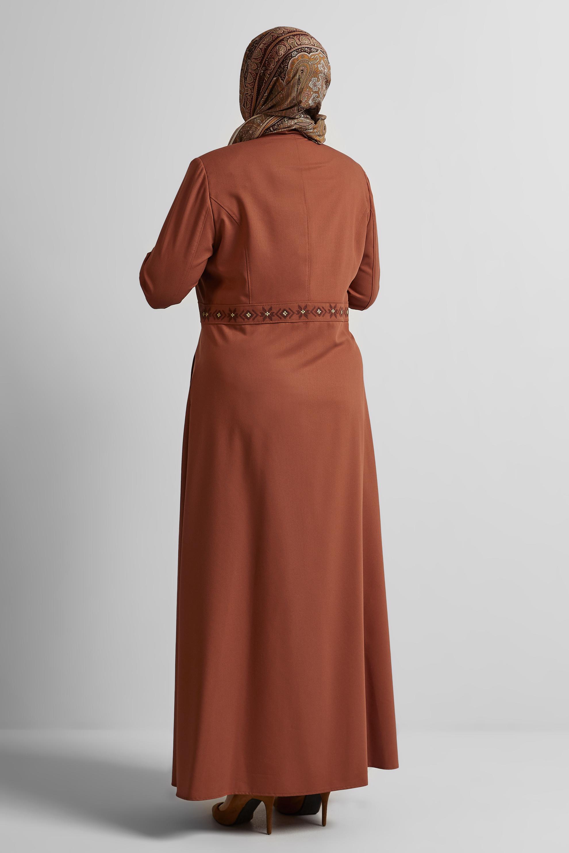 Vêtements hijab ORANGE FINITION BRODÉE 10211