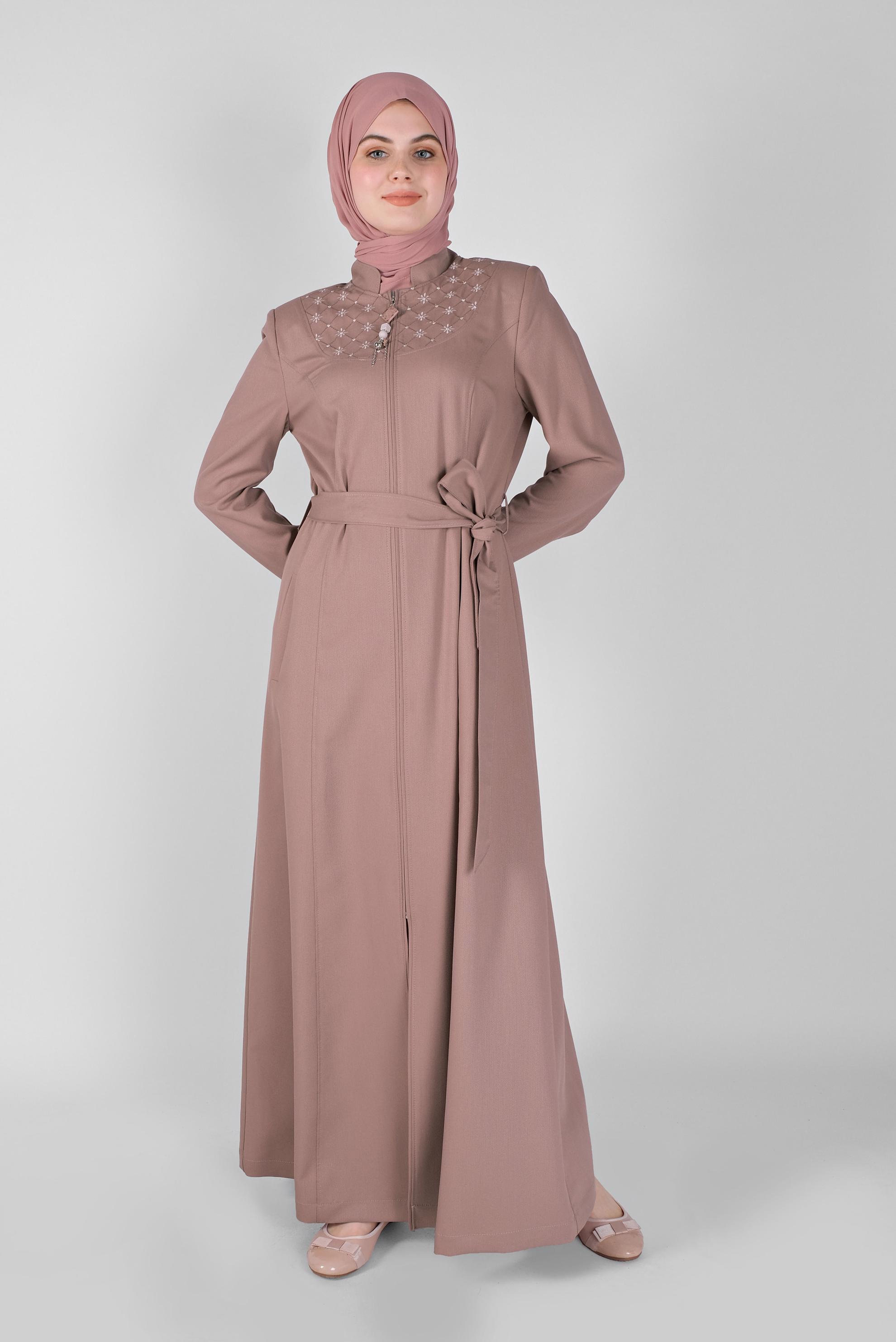 Vêtements hijab ROSE COUCHE DE FINITION BRODÉE COL JUDICIAIRE 10212 
