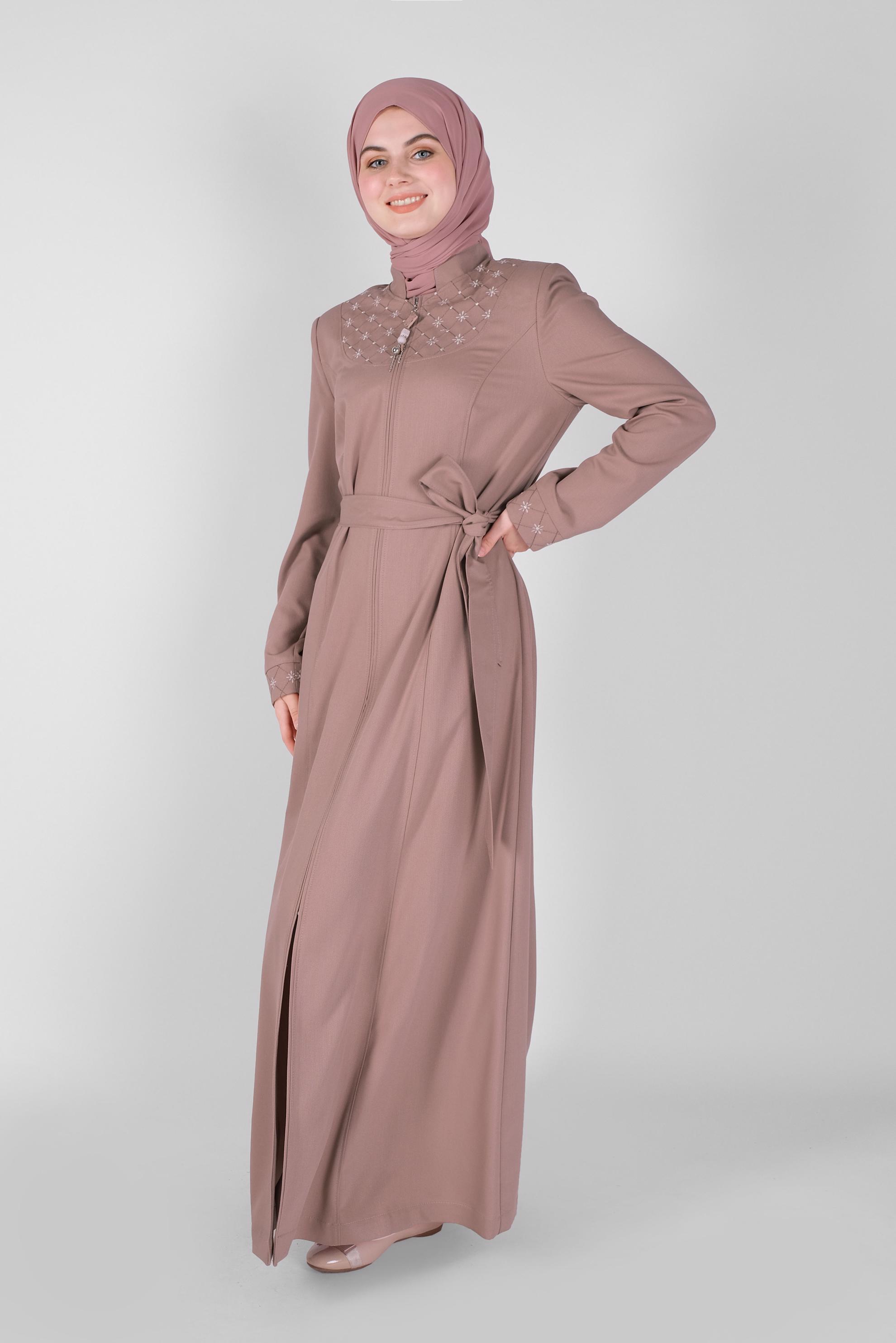 Vêtements hijab ROSE COUCHE DE FINITION BRODÉE COL JUDICIAIRE 10212 