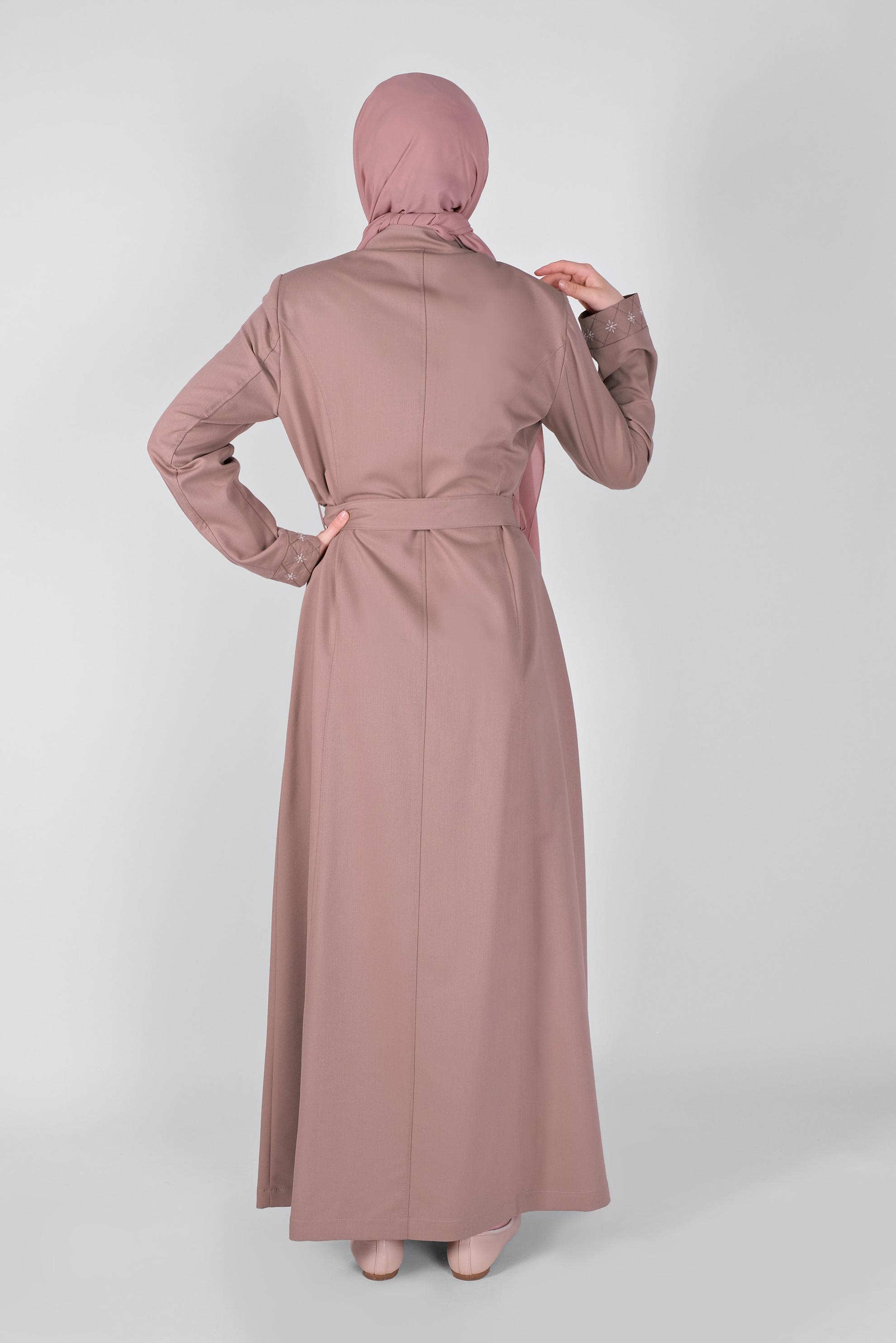 Vêtements hijab ROSE COUCHE DE FINITION BRODÉE COL JUDICIAIRE 10212 