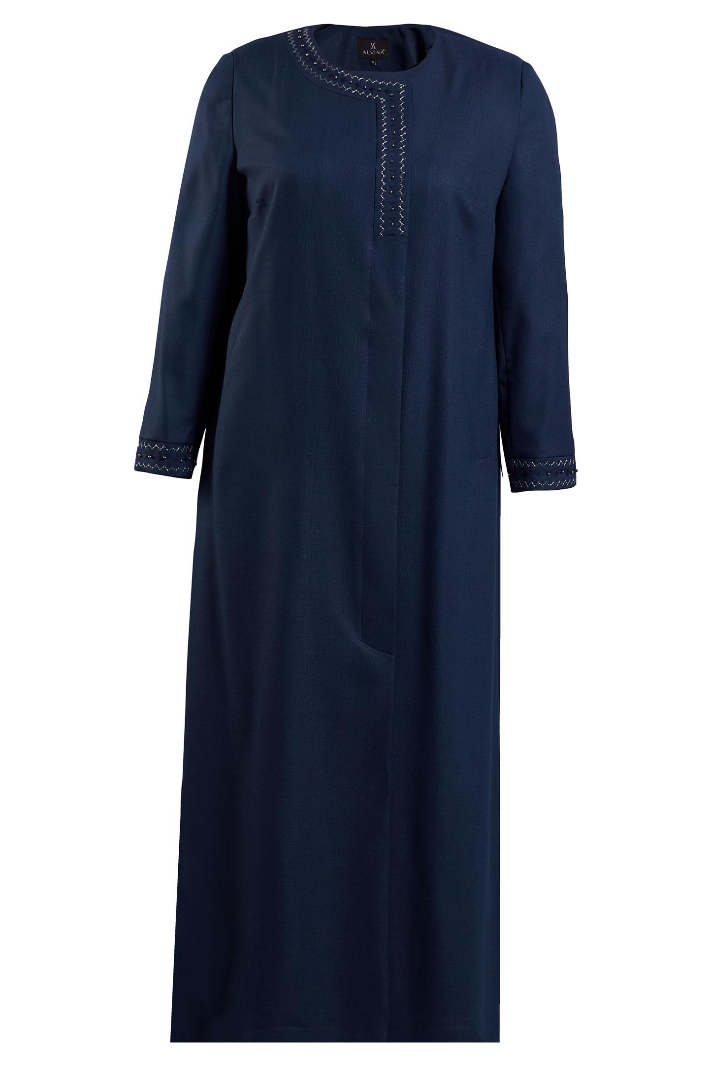 Tesettür giyim LACİVERT İŞLEME DETAYLI PARDESÜ 10231