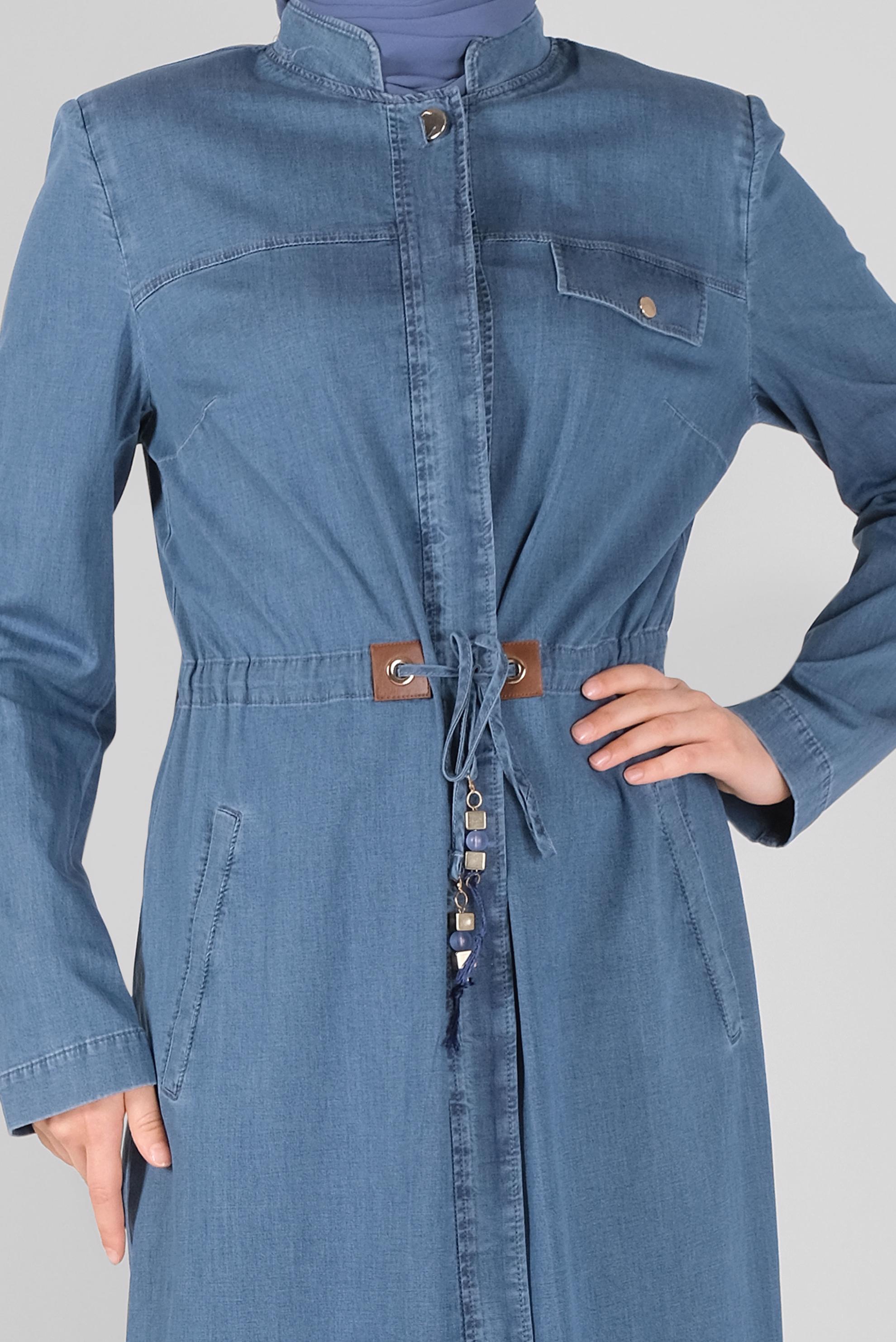 Vêtements hijab BLEU MARINE COUCHE DE FINITION EN DENIM 10240