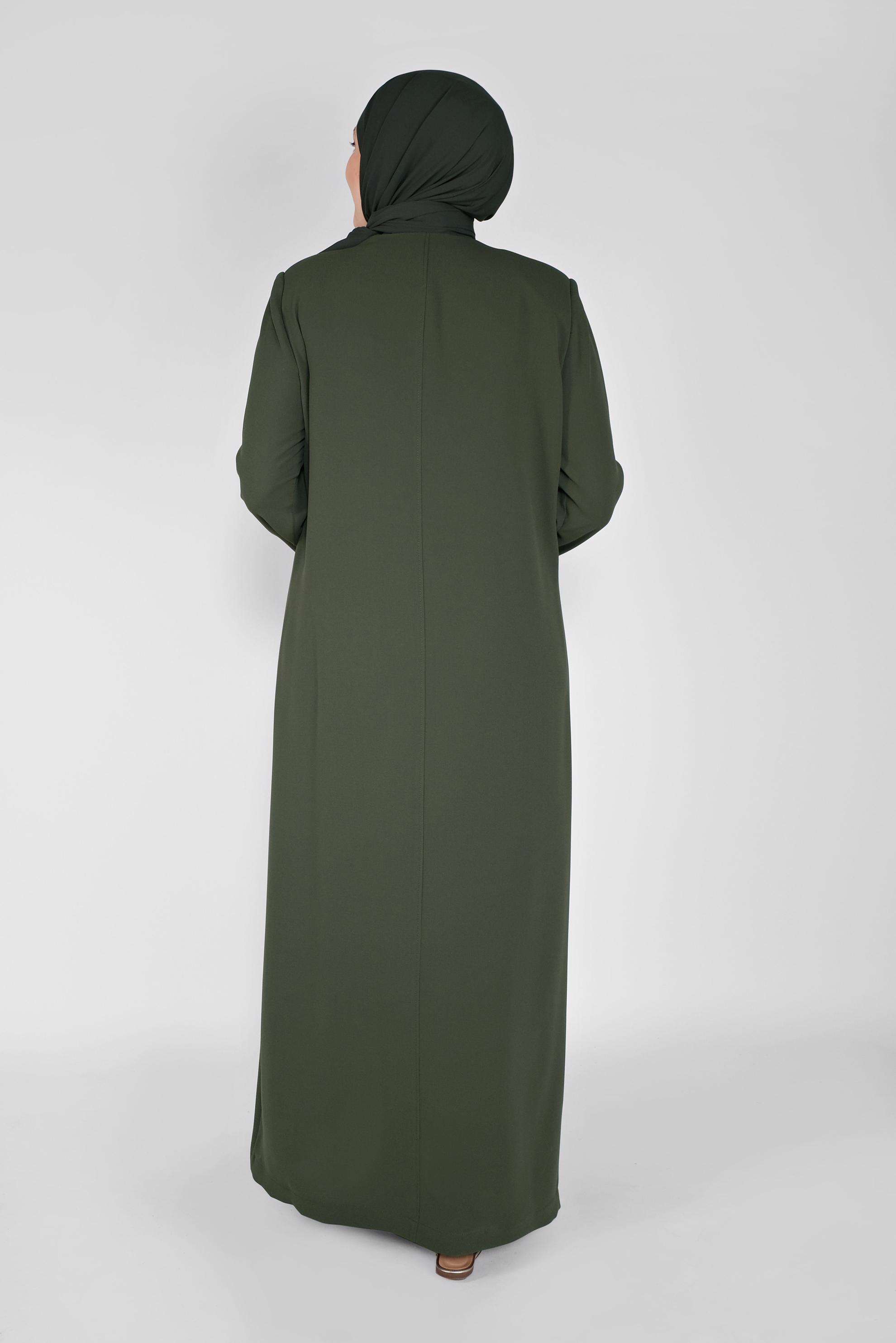 Tesettür giyim HAKİ BÜYÜK BEDEN PARDESÜ 10249