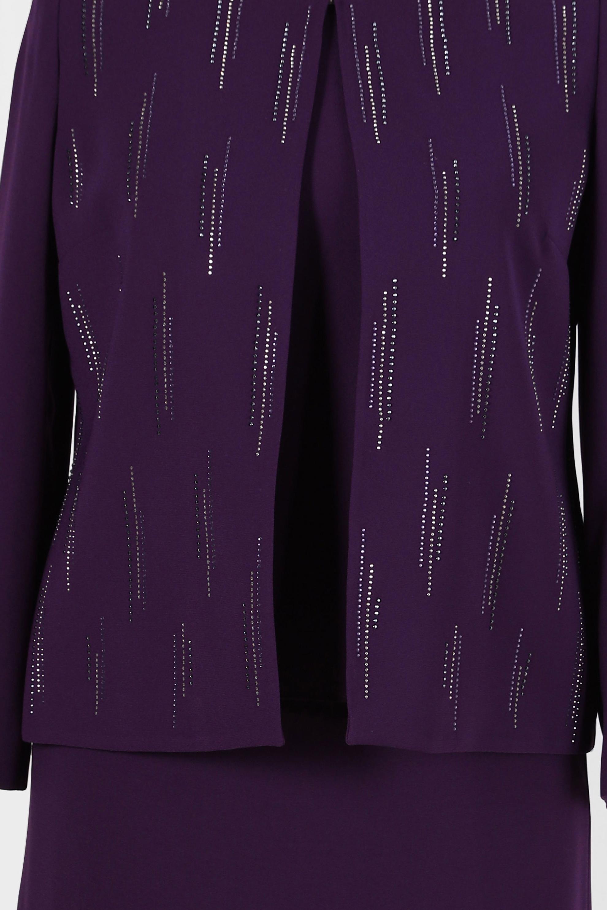 Hijab clothing PURPLE GEM DETAIL 3-PIECE SKIRTED SUIT 30050 