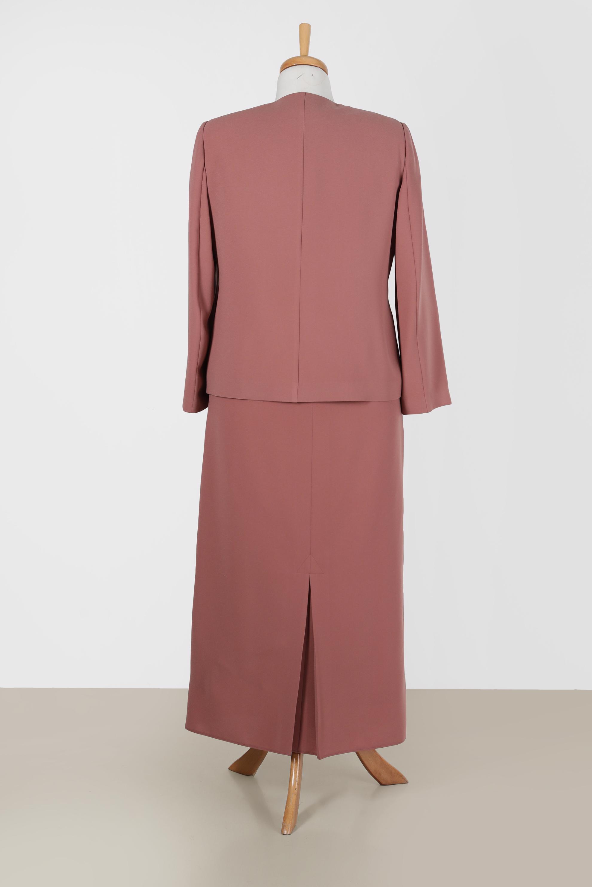 Hijab clothing BROWN GEM DETAIL 3-PIECE SKIRTED SUIT 30050 