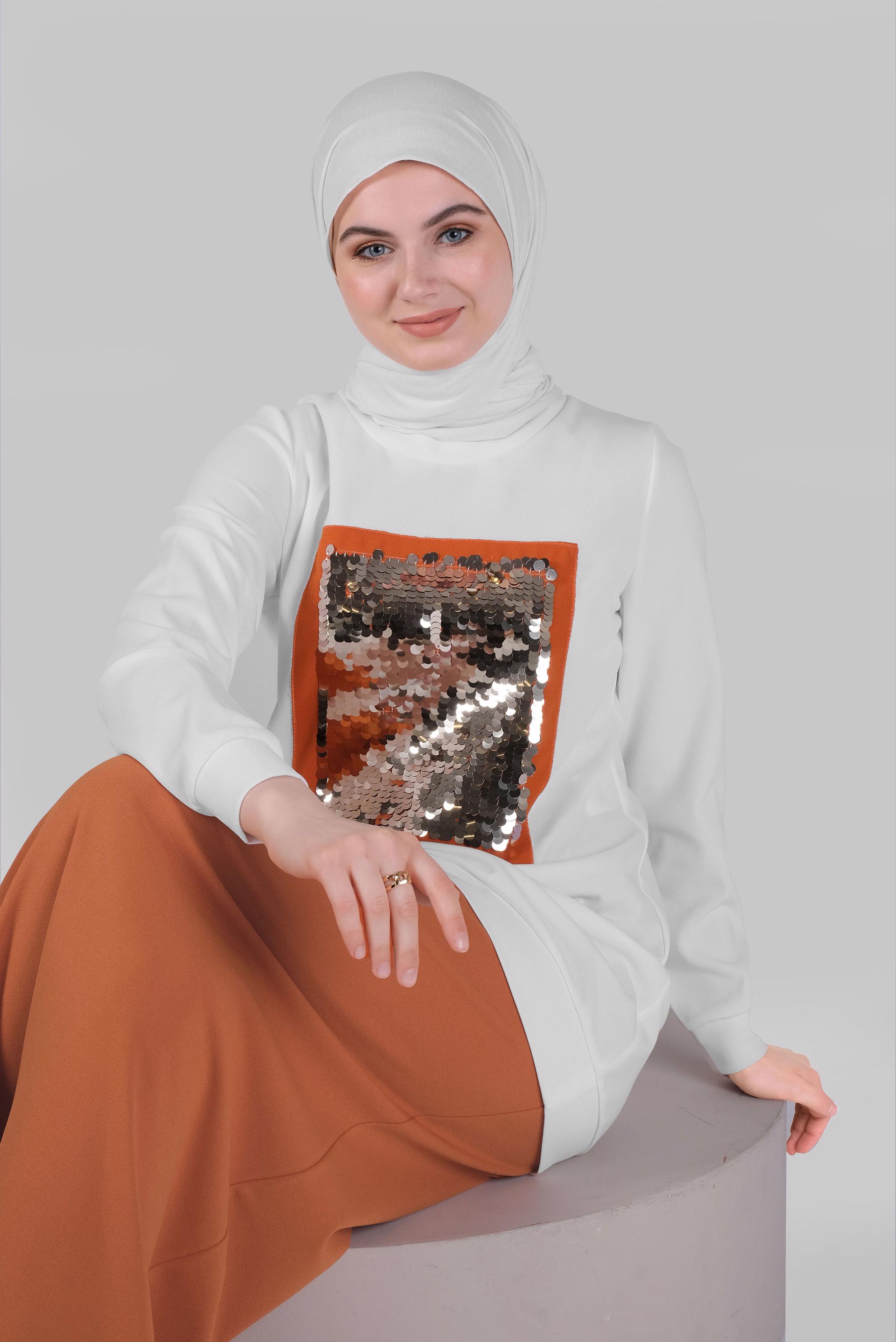 Hijab clothing BEIGE 2-PIECE SKIRTED SUIT 40794 