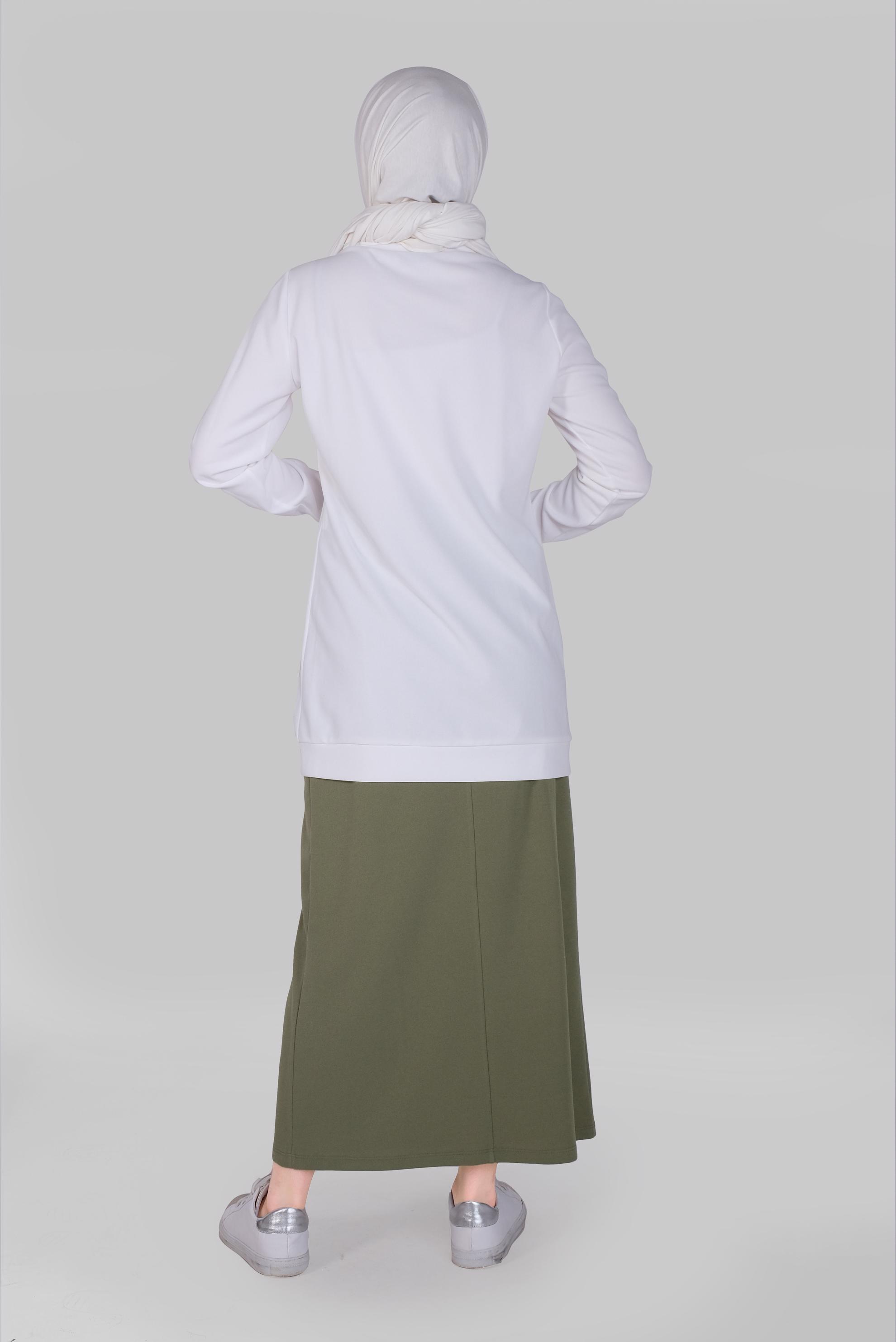 Tesettür giyim BEJ PUL PAYETLİ ETEKLİ TAKIM 40794 