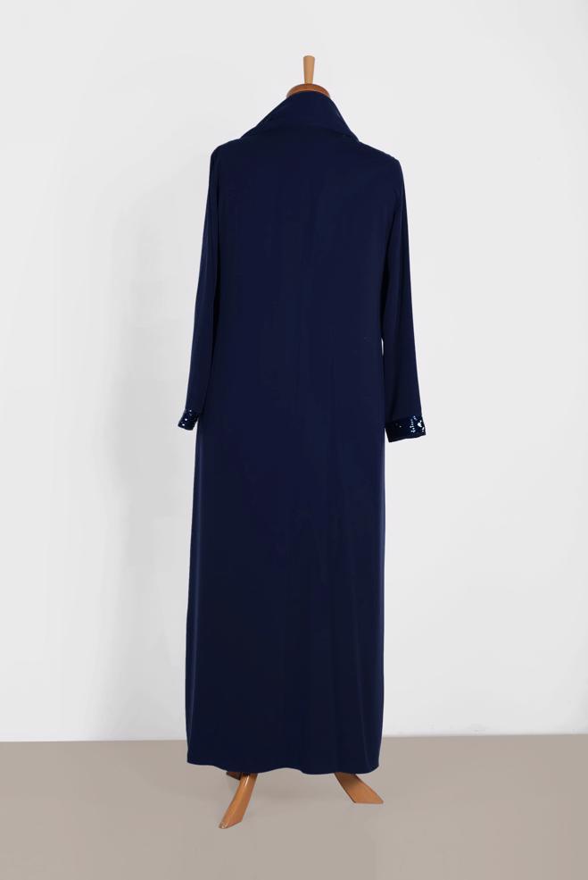 Vêtements hijab BLEU MARINE TAILLEUR ROBE À SEQUINS 3550 - ALVİNA