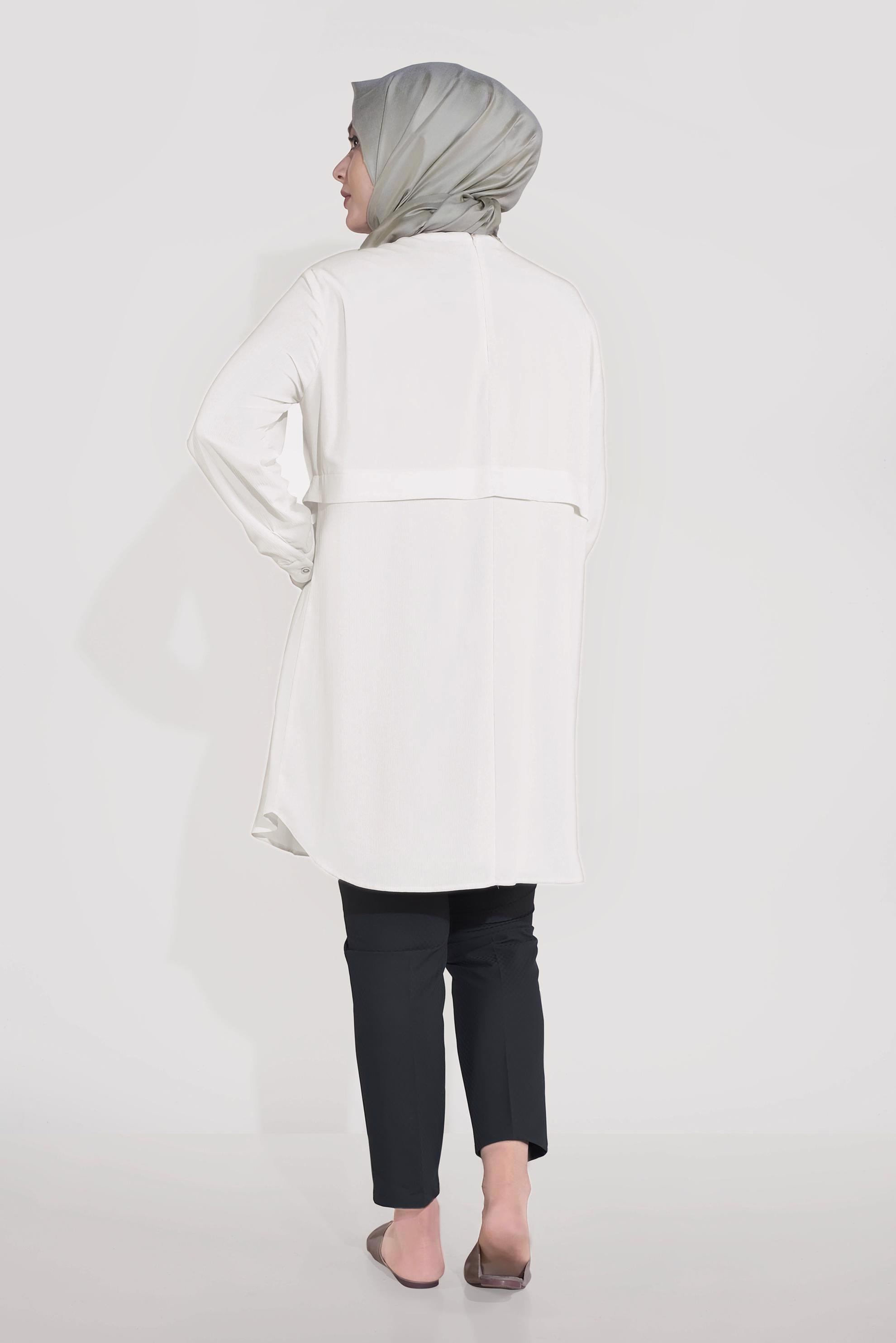 Tesettür giyim BEYAZ DÜZ TESETTÜR TUNİK 20032