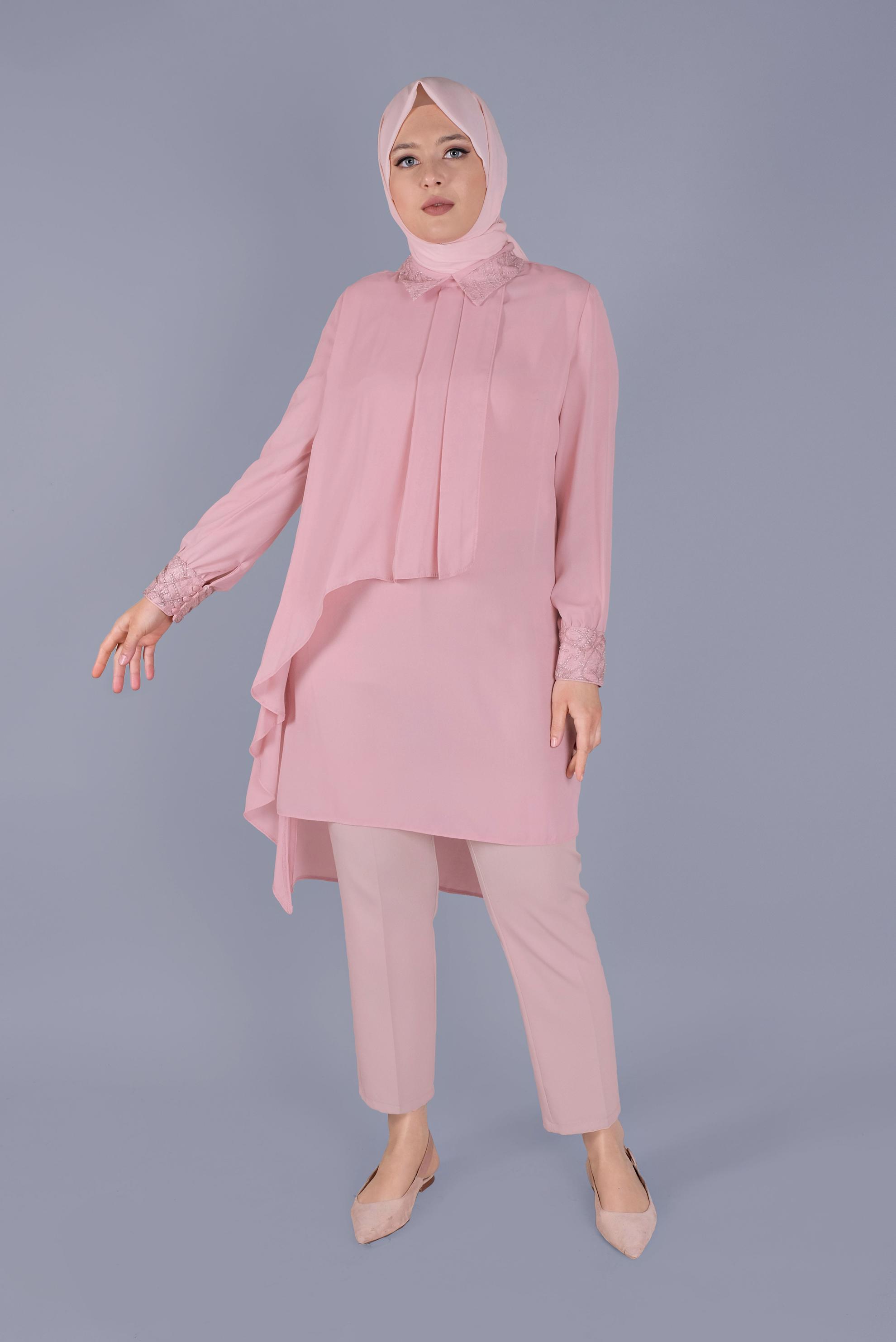 Hijab clothing POWDER 20054 ESİNTİ TUNİK 44/50 TEK42