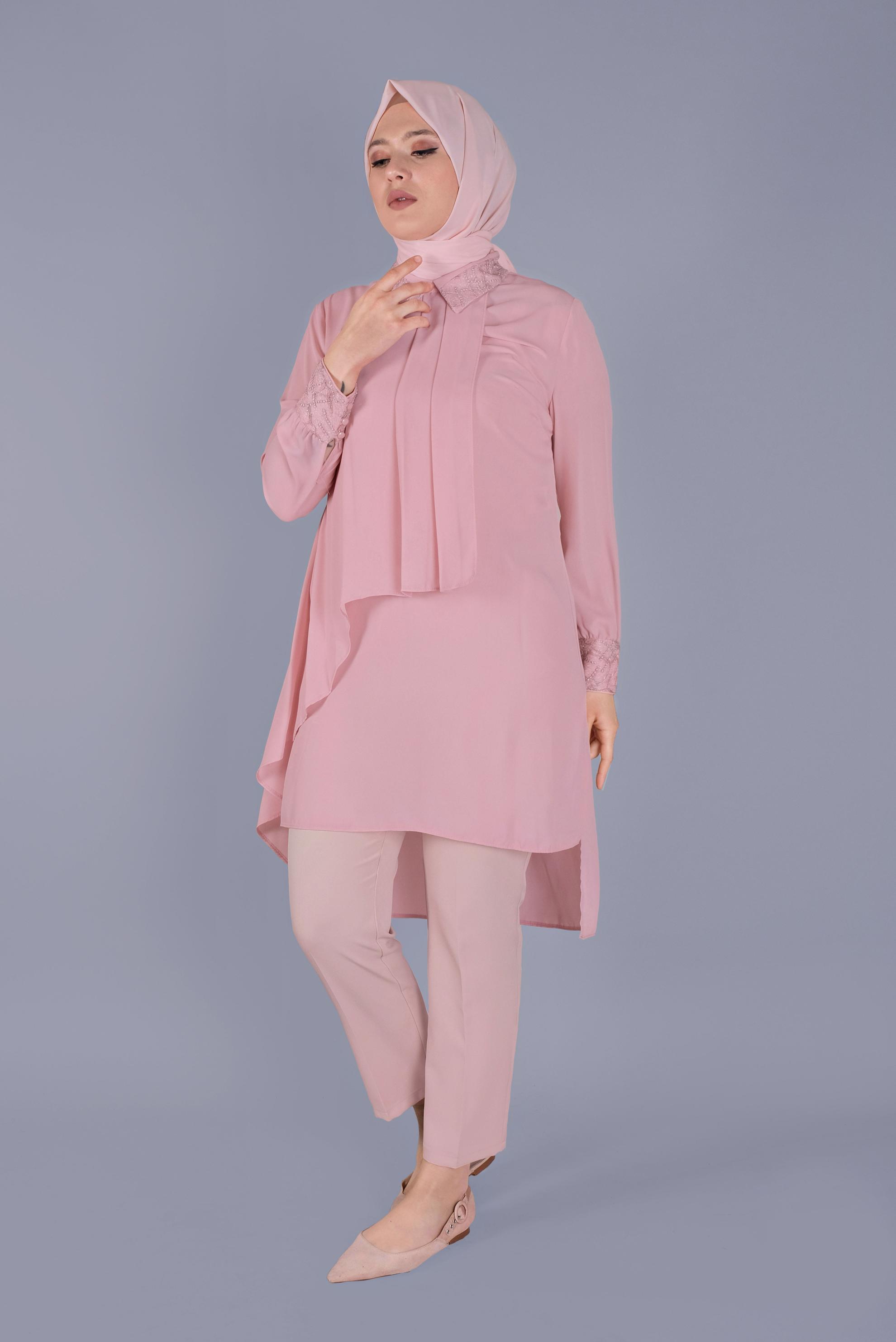 Hijab clothing POWDER 20054 ESİNTİ TUNİK 44/50 TEK42