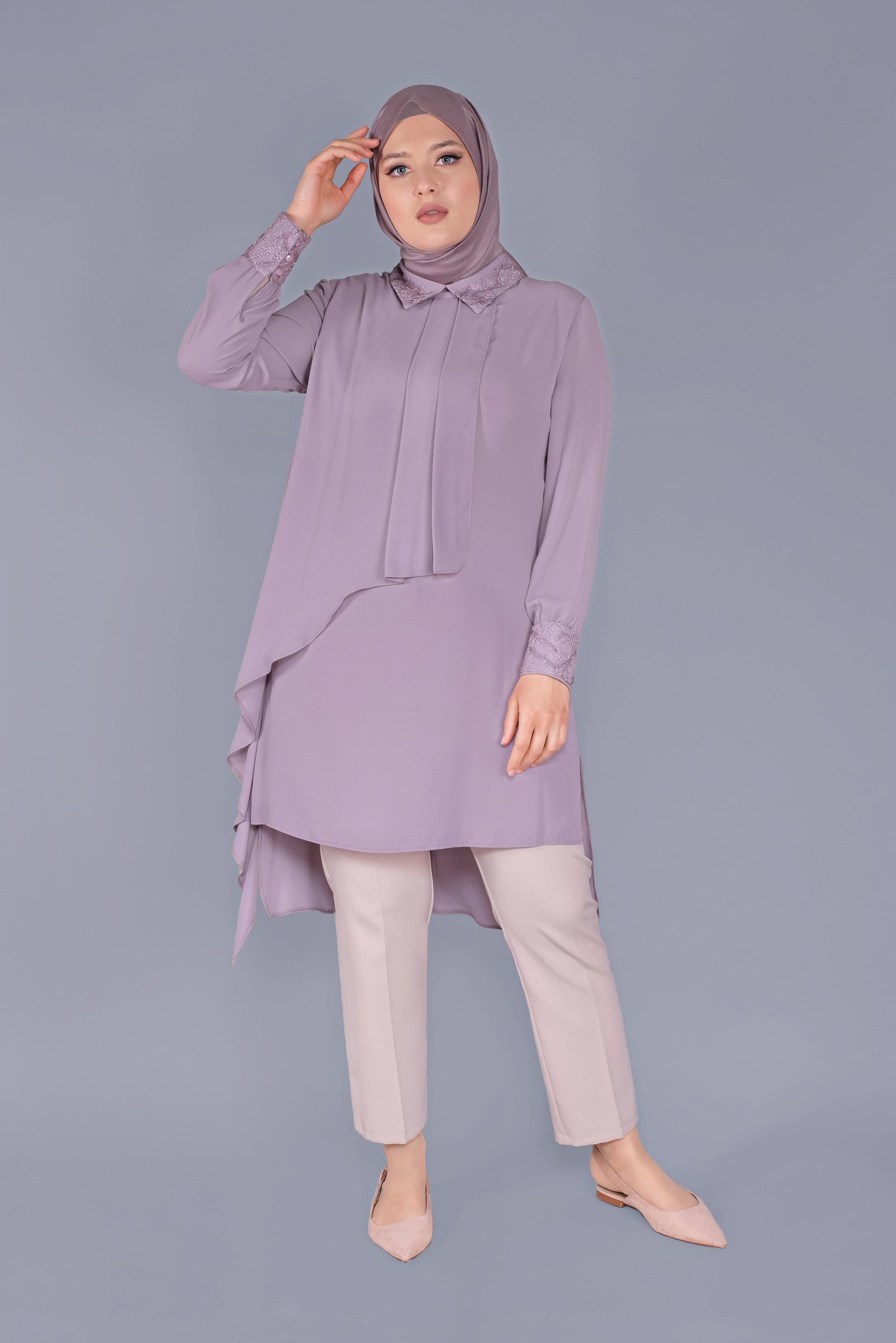 Hijab clothing PURPLE 20054 ESİNTİ TUNİK 44/50 TEK42