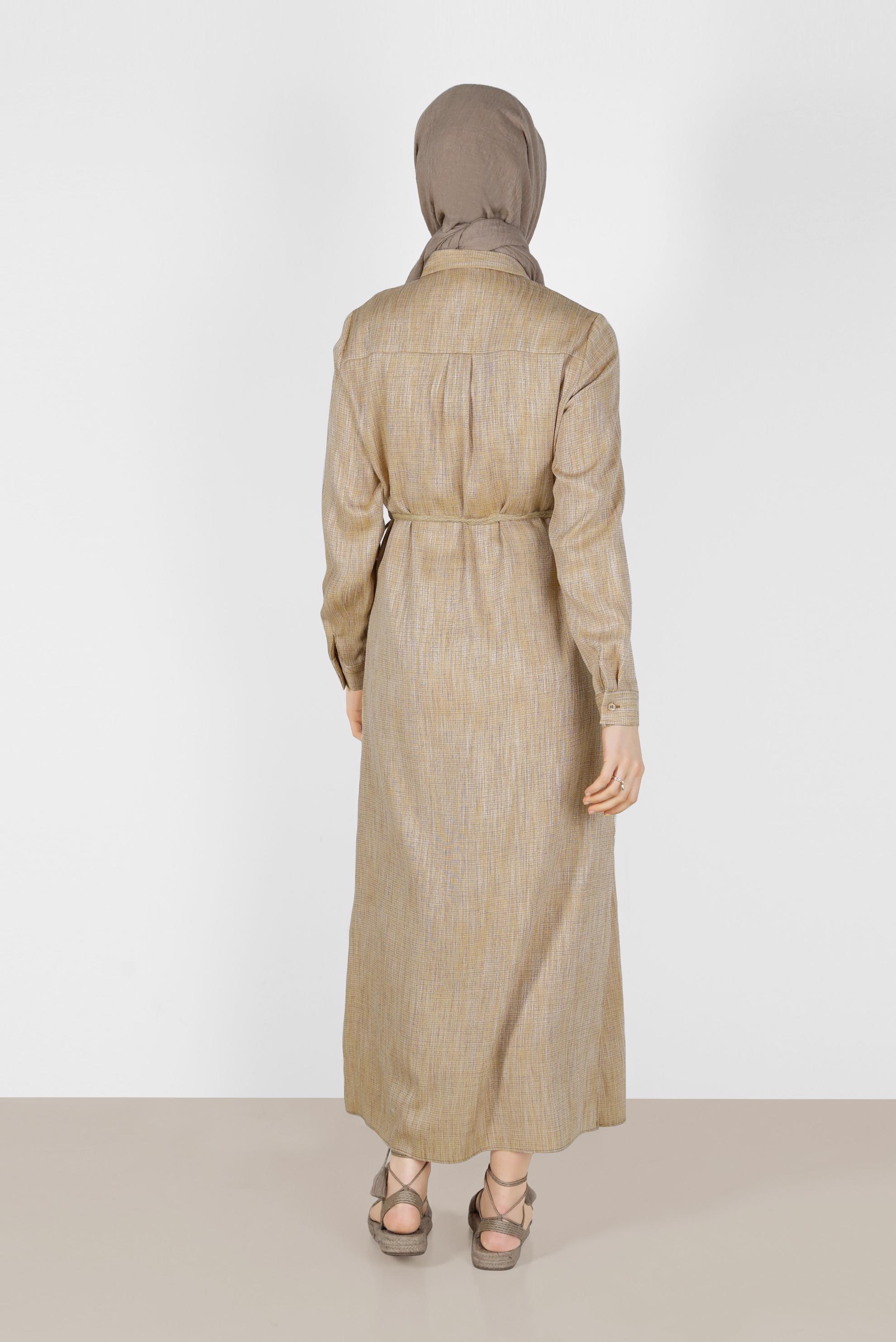 Tesettür giyim SARI 40621 SENA DÜZ TUNİK 38/46 TEK40