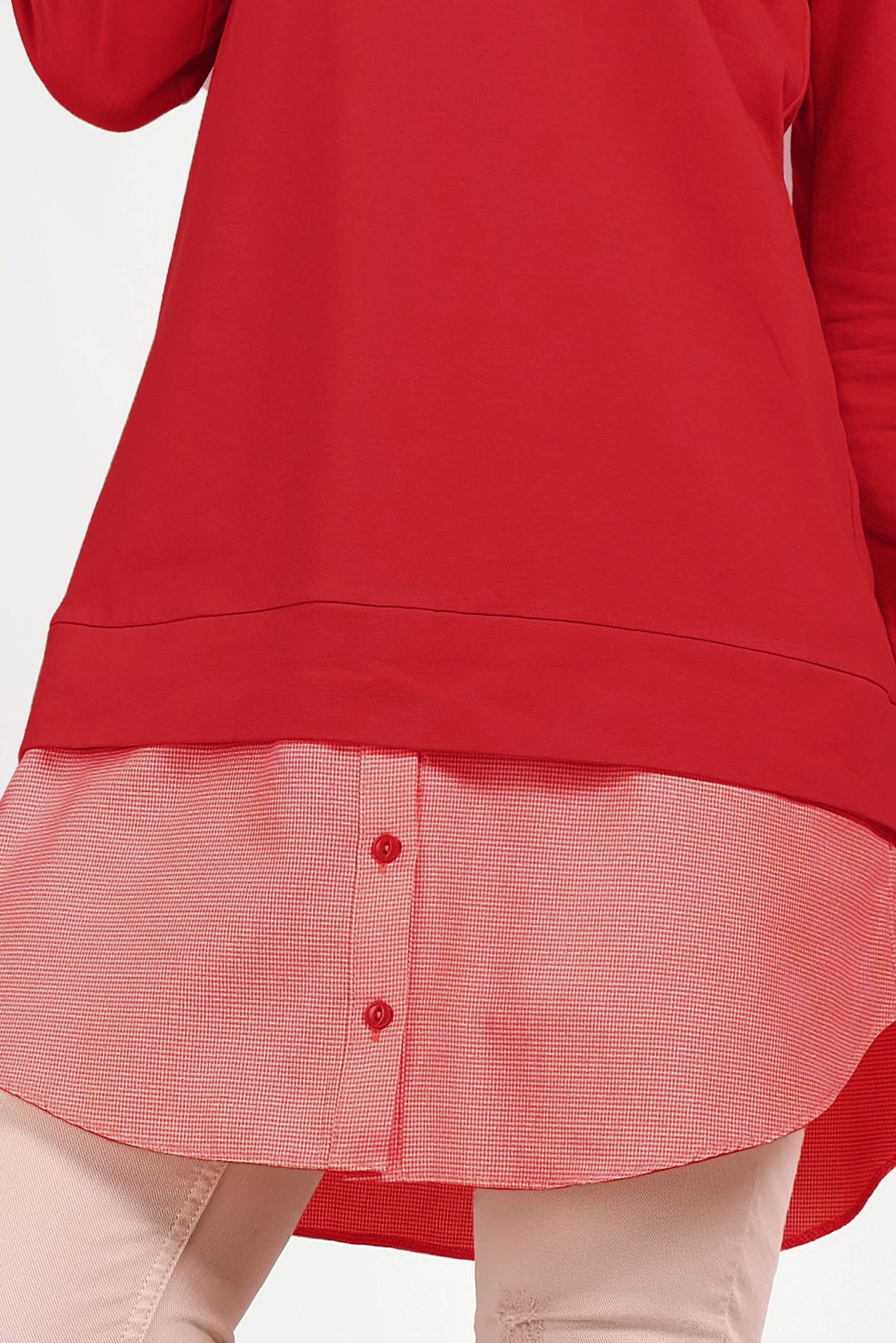 Tesettür giyim KIRMIZI 40665 ALEDA TUNİK 36/44 TEK38