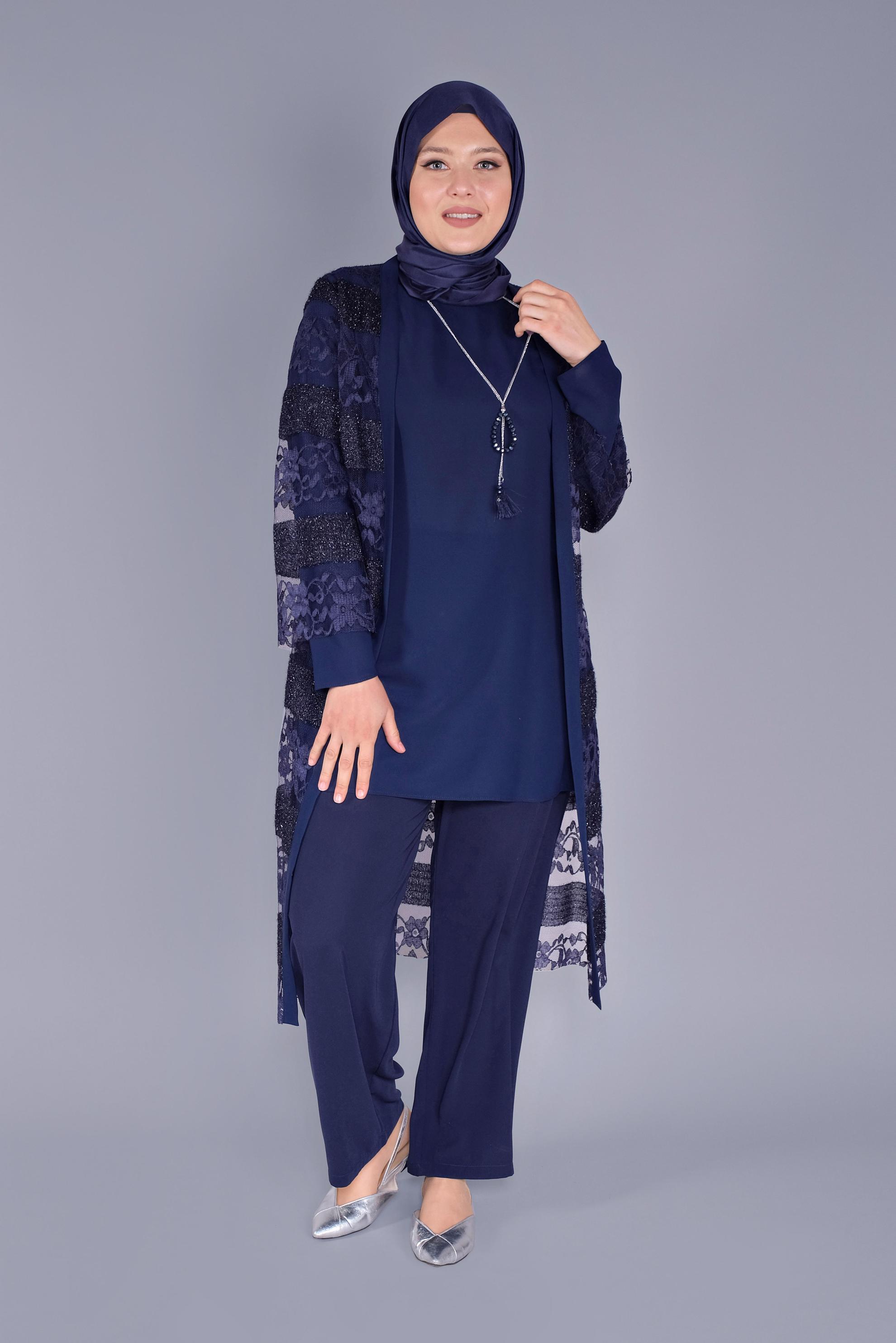 Hijab clothing NAVY BLUE JACKET AND TUNIC 40874
