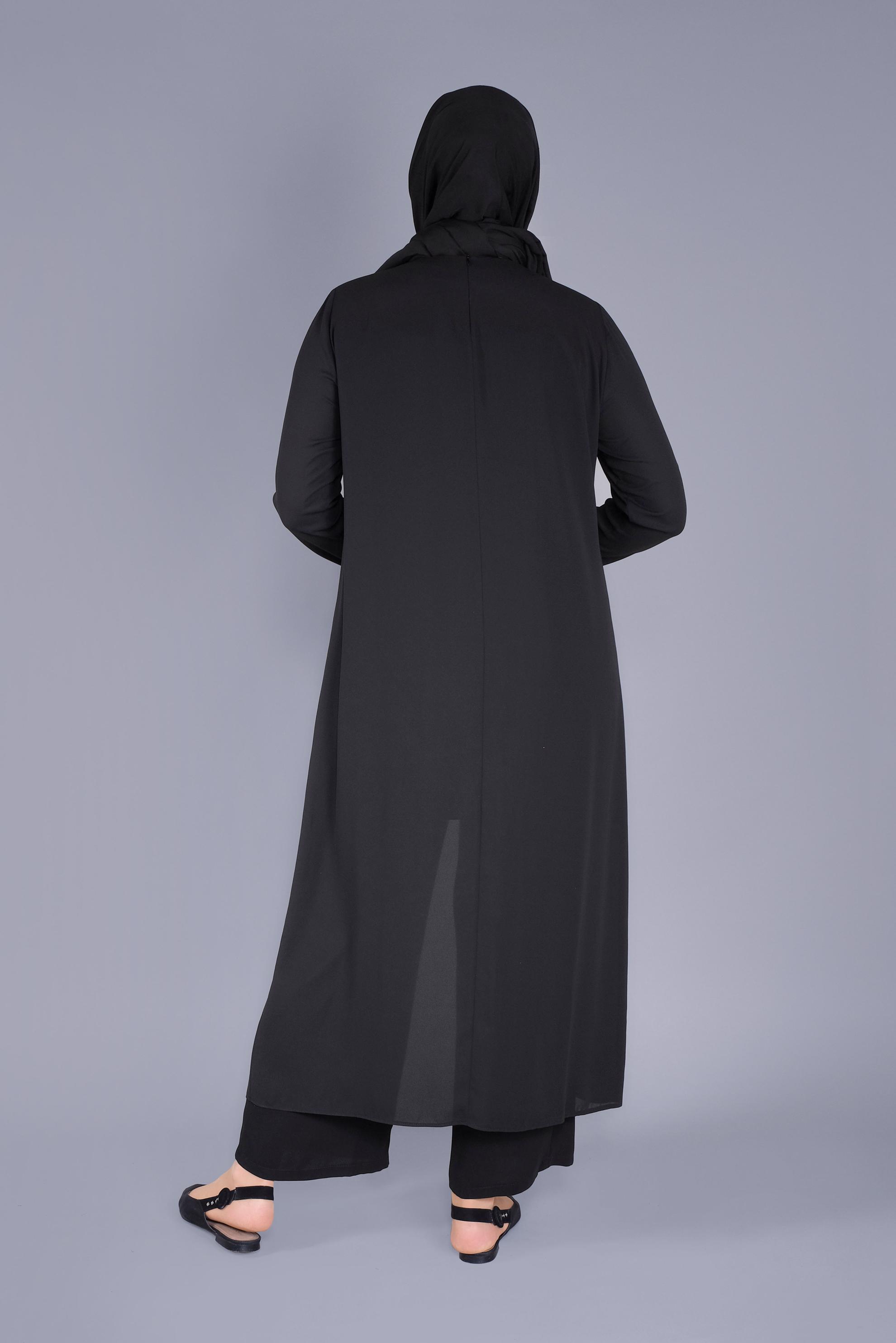 Tesettür giyim SİYAH PUL PAYET DETAYLI TUNİK 40886
