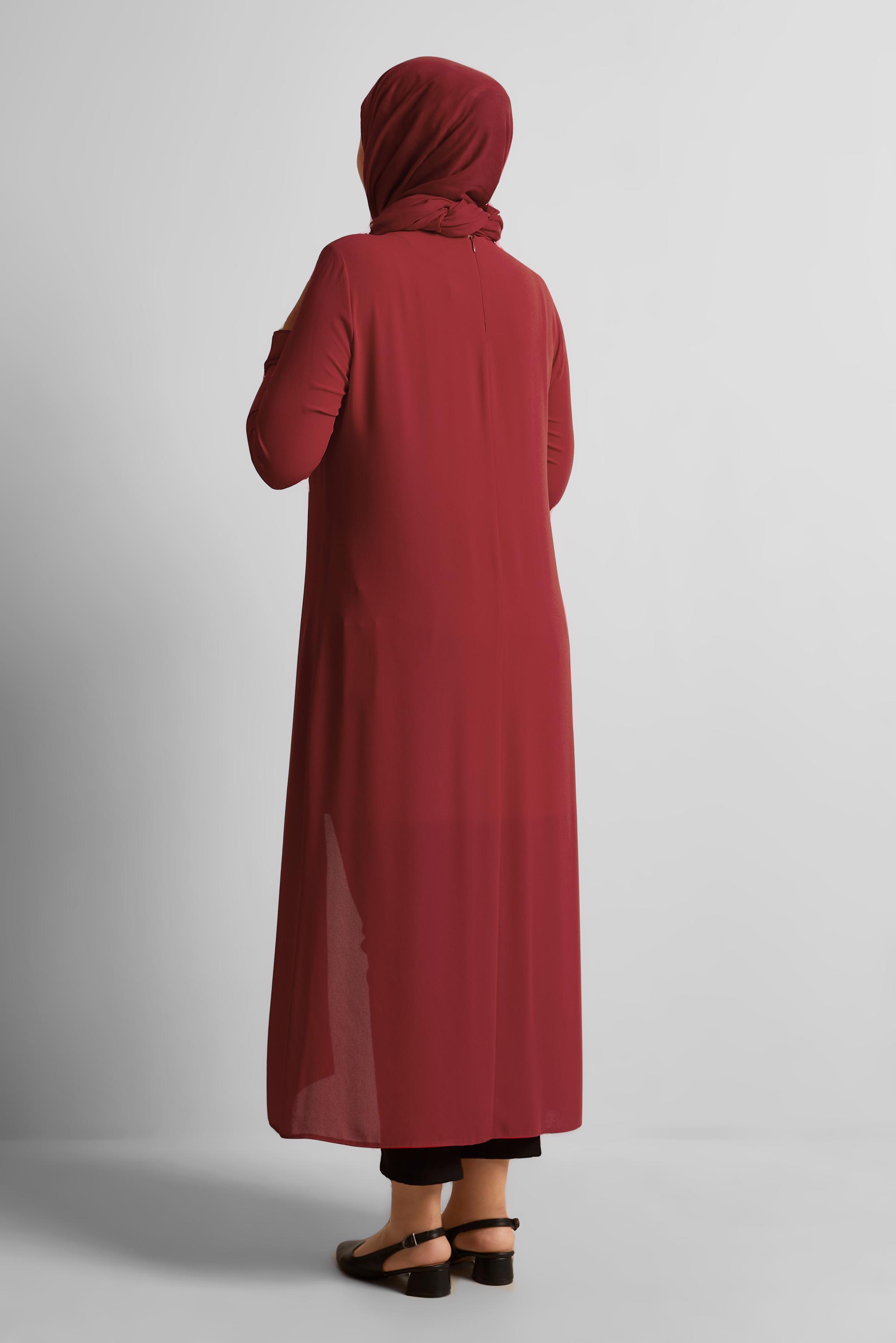 Vêtements hijab ROUGE TUNIQUE PAILLETÉE 40886