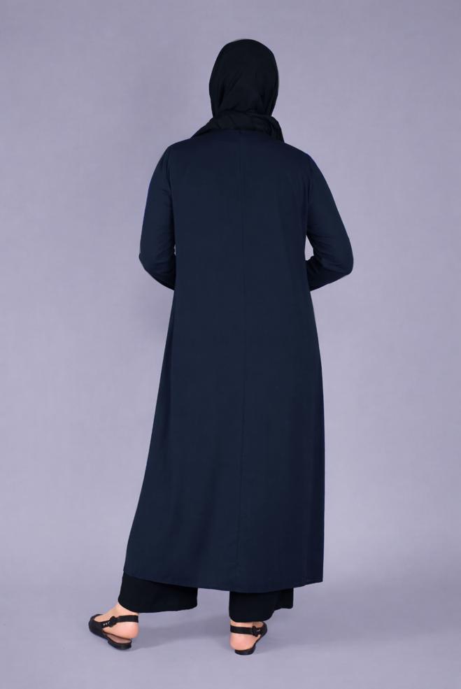Hijab clothing NAVY BLUE SEQUINED TUNIC 40886 - ALVİNA