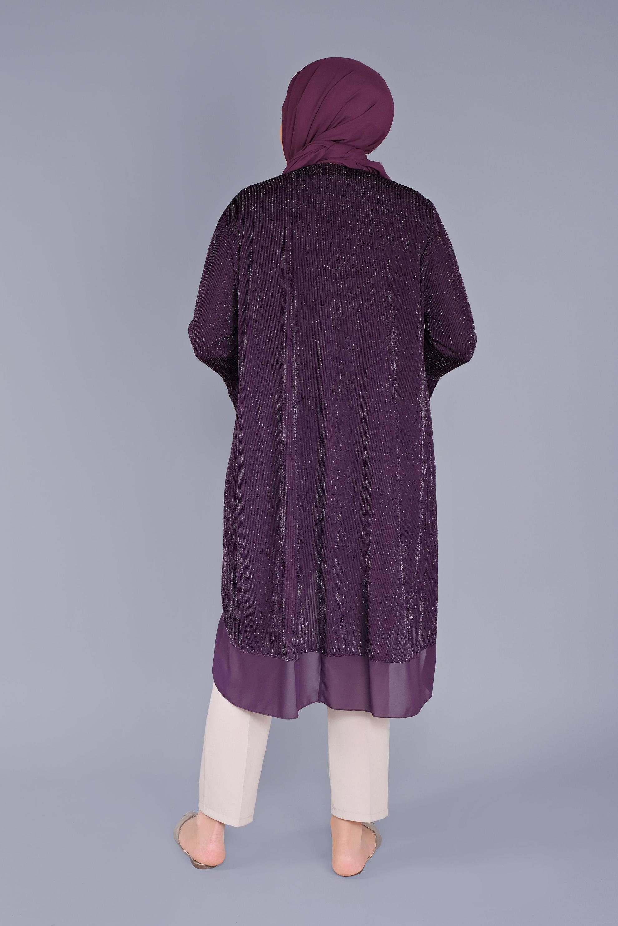 Hijab clothing PURPLE 40889 SİMAY 2&prime;Lİ TUNİK 44/50 TEK42