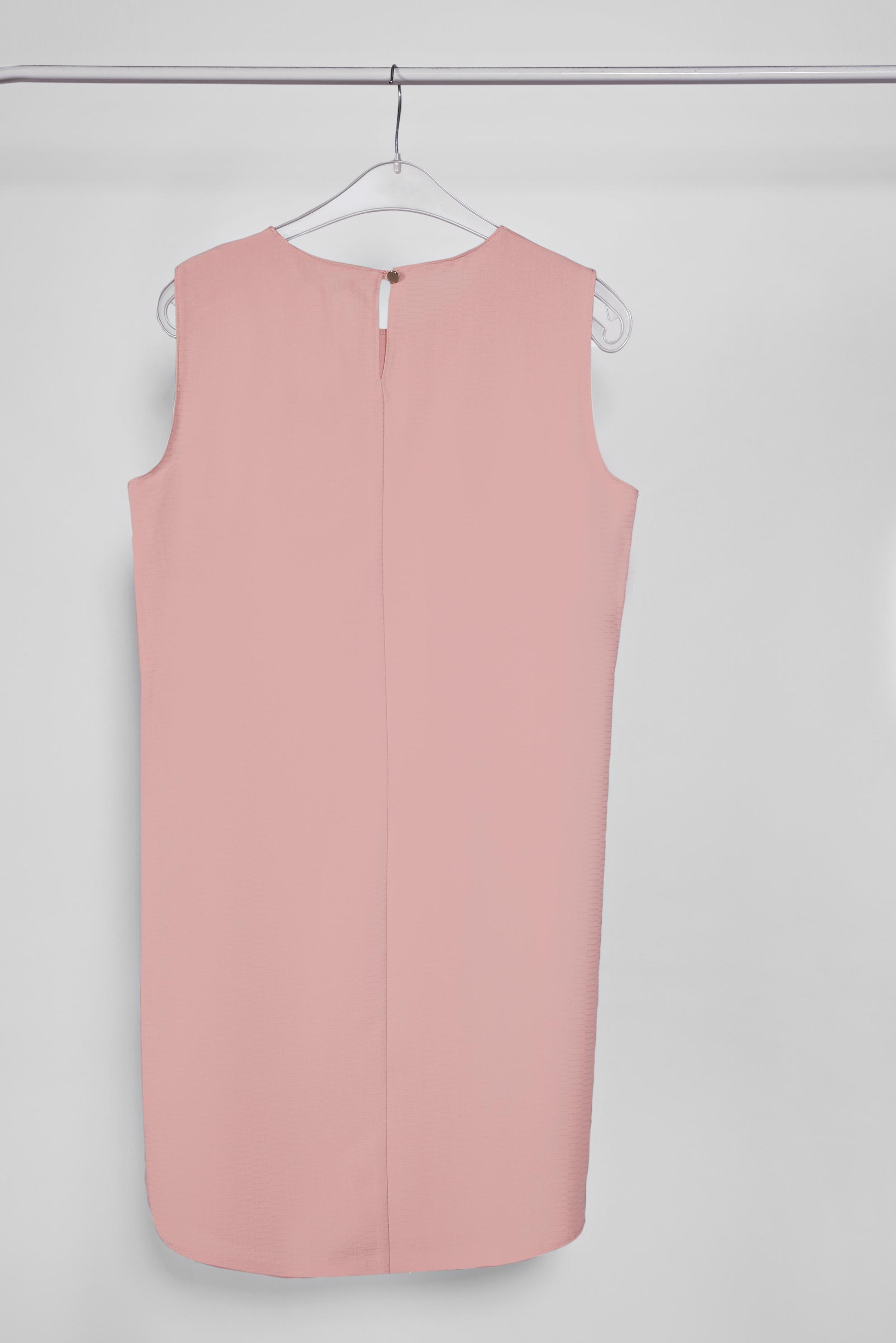 Tesettür giyim PUDRA SIFIR KOL DÖKÜMLÜ TUNİK 4528