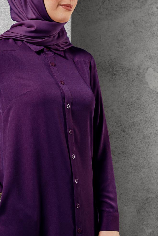 Vêtements hijab POURPRE 4854 PERU TUNİK 40/48 TEK38 - ALVİNA