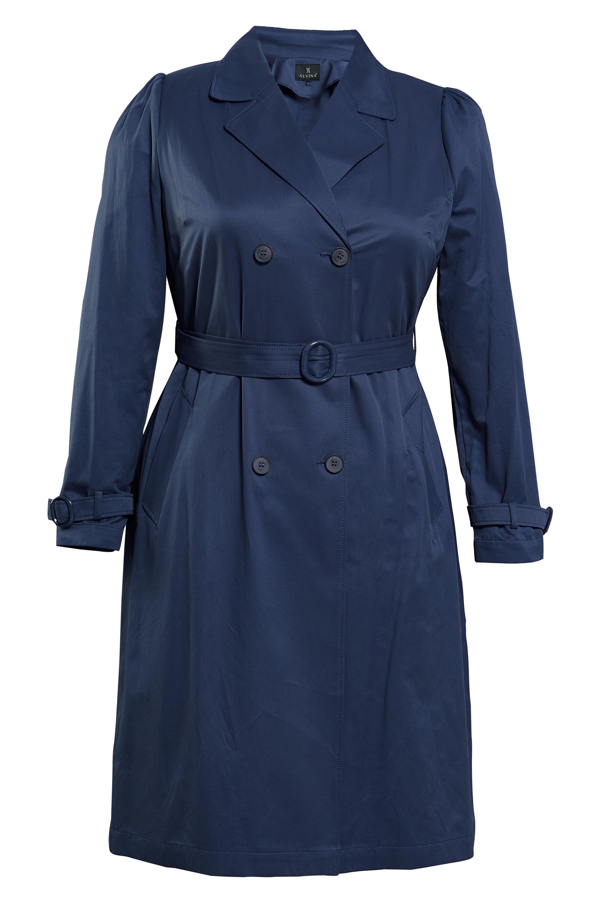 Tesettür giyim LACİVERT ARKASI DÜĞMELİ TRENÇKOT 10220 