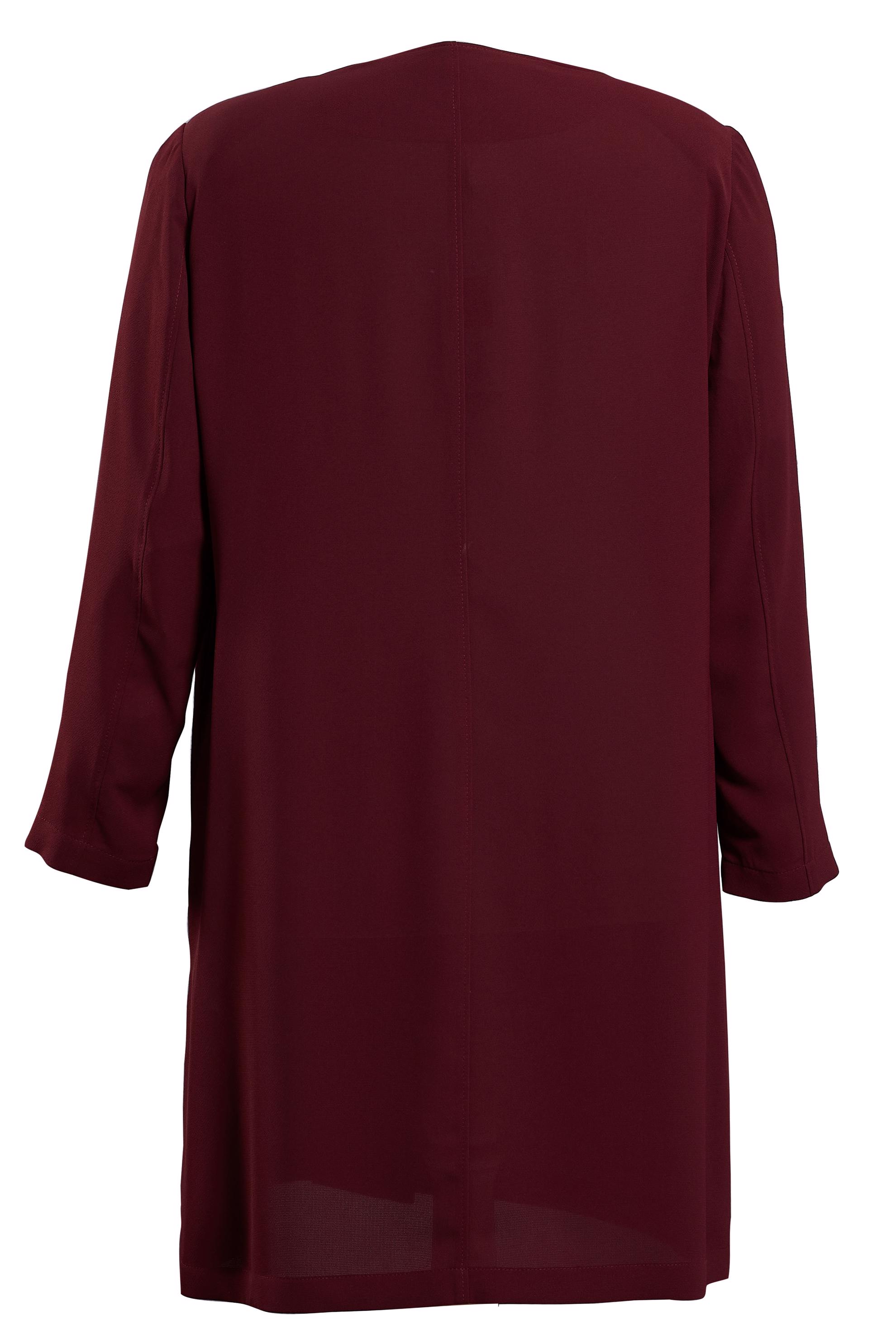 Vêtements hijab ROUGE BORDEAUX TRENCH-COAT BRODÉ À BOUTONS 10234