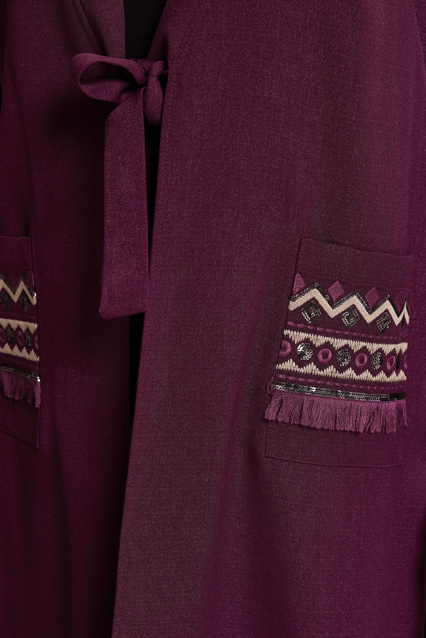 Tesettür giyim MOR İŞLEME DETAYLI YELEK 40848