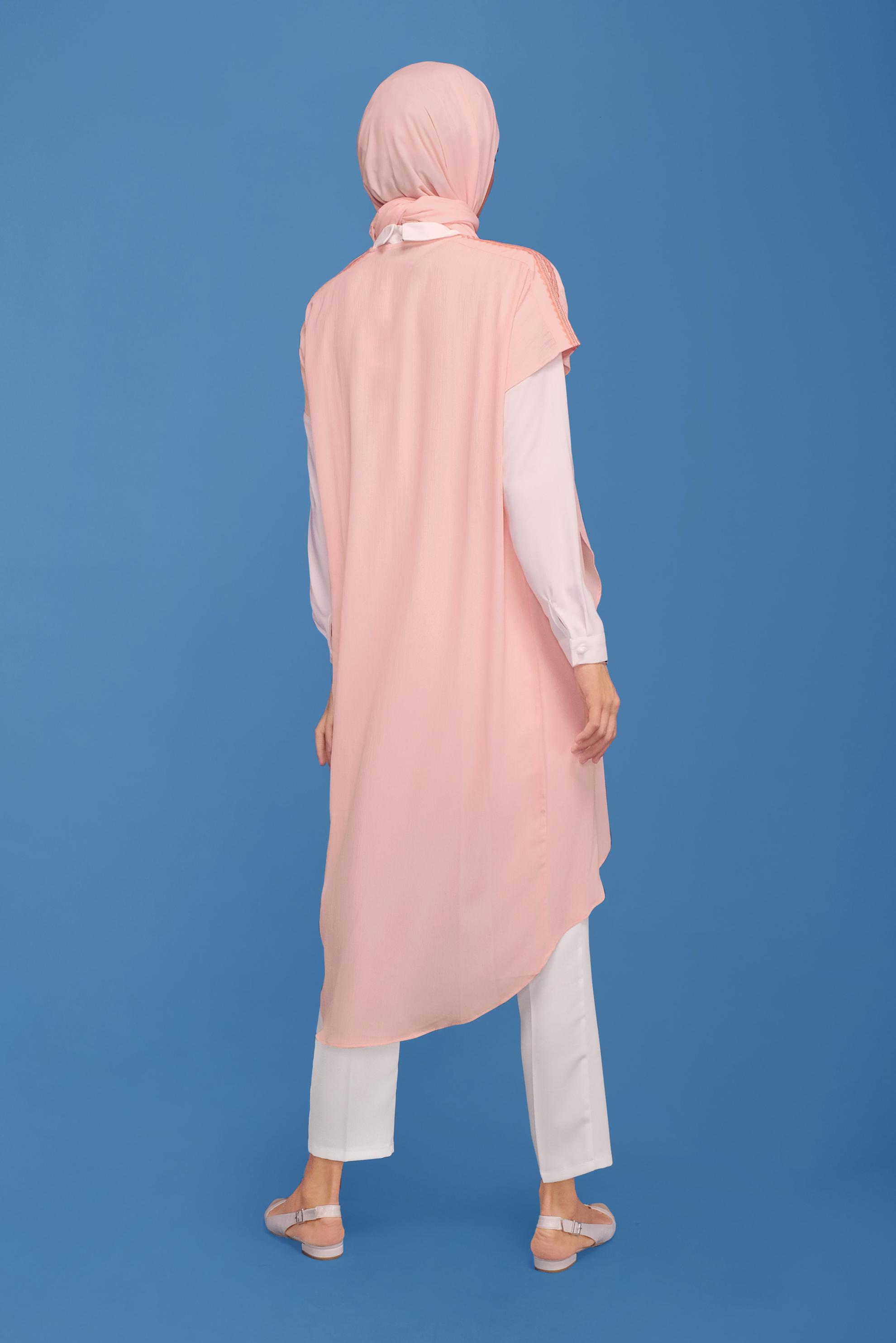 Hijab clothing POWDER SHORT-SLEEVED VEST 40850 