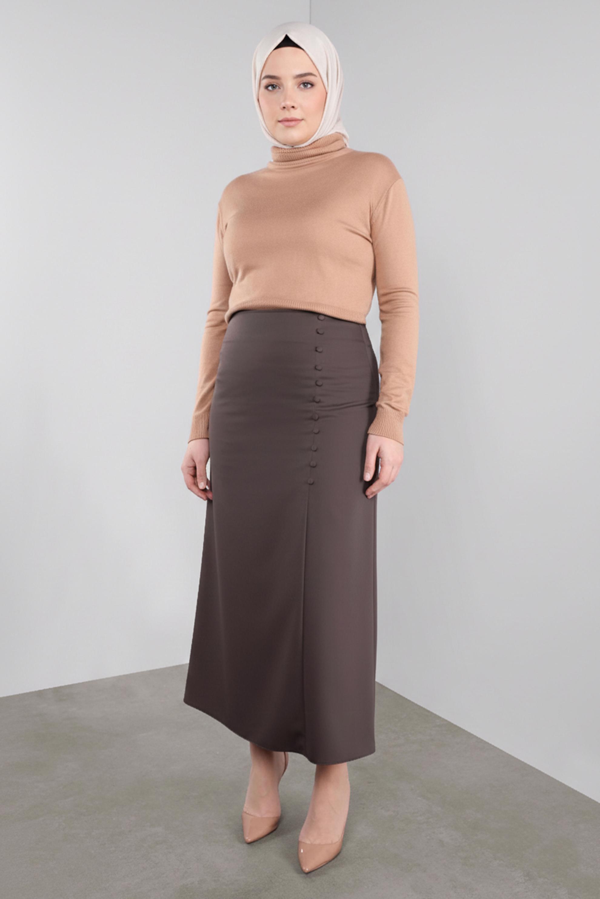 Vêtements hijab VISON JUPE À BOUTONNÉE 60125 