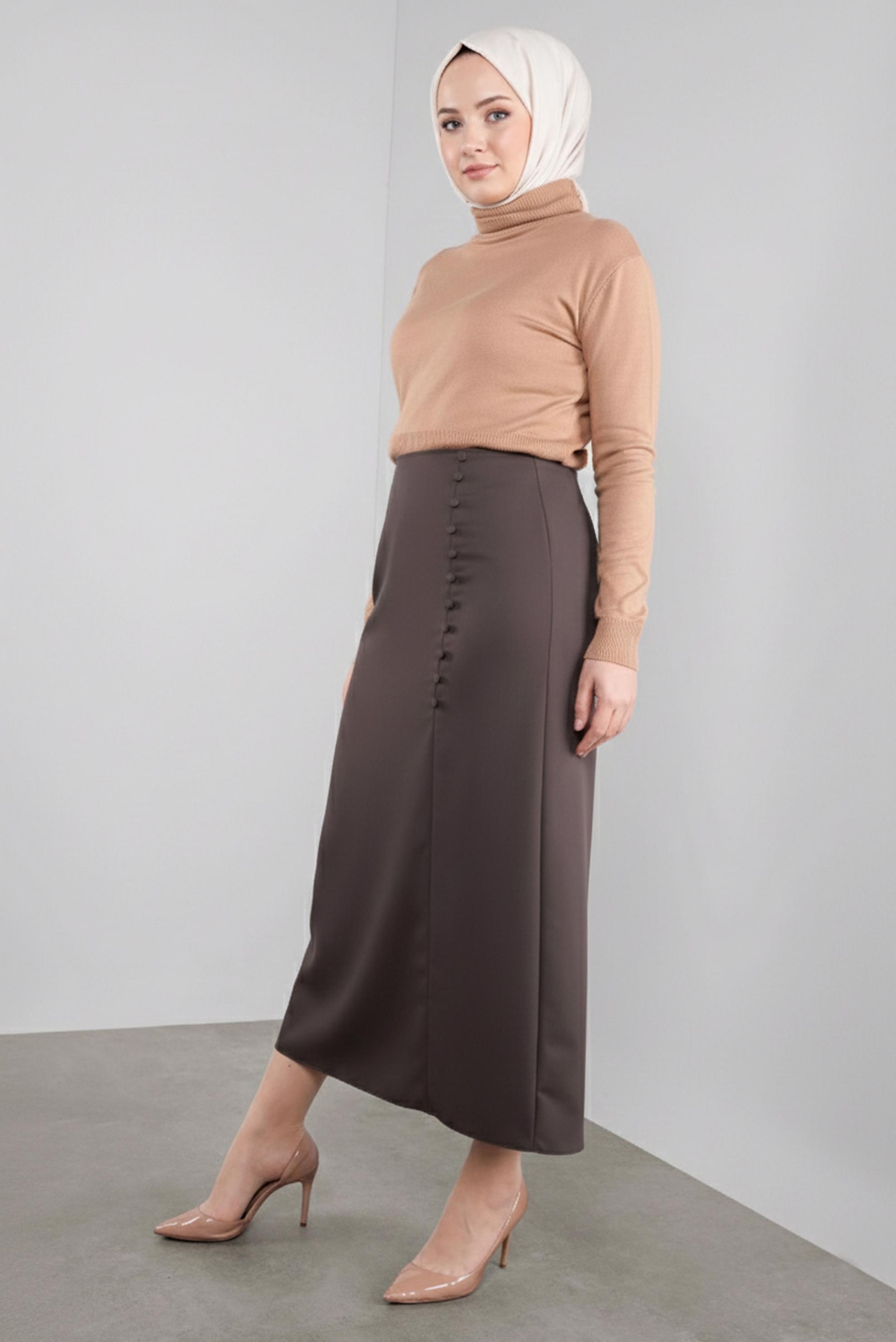 Vêtements hijab VISON JUPE À BOUTONNÉE 60125 