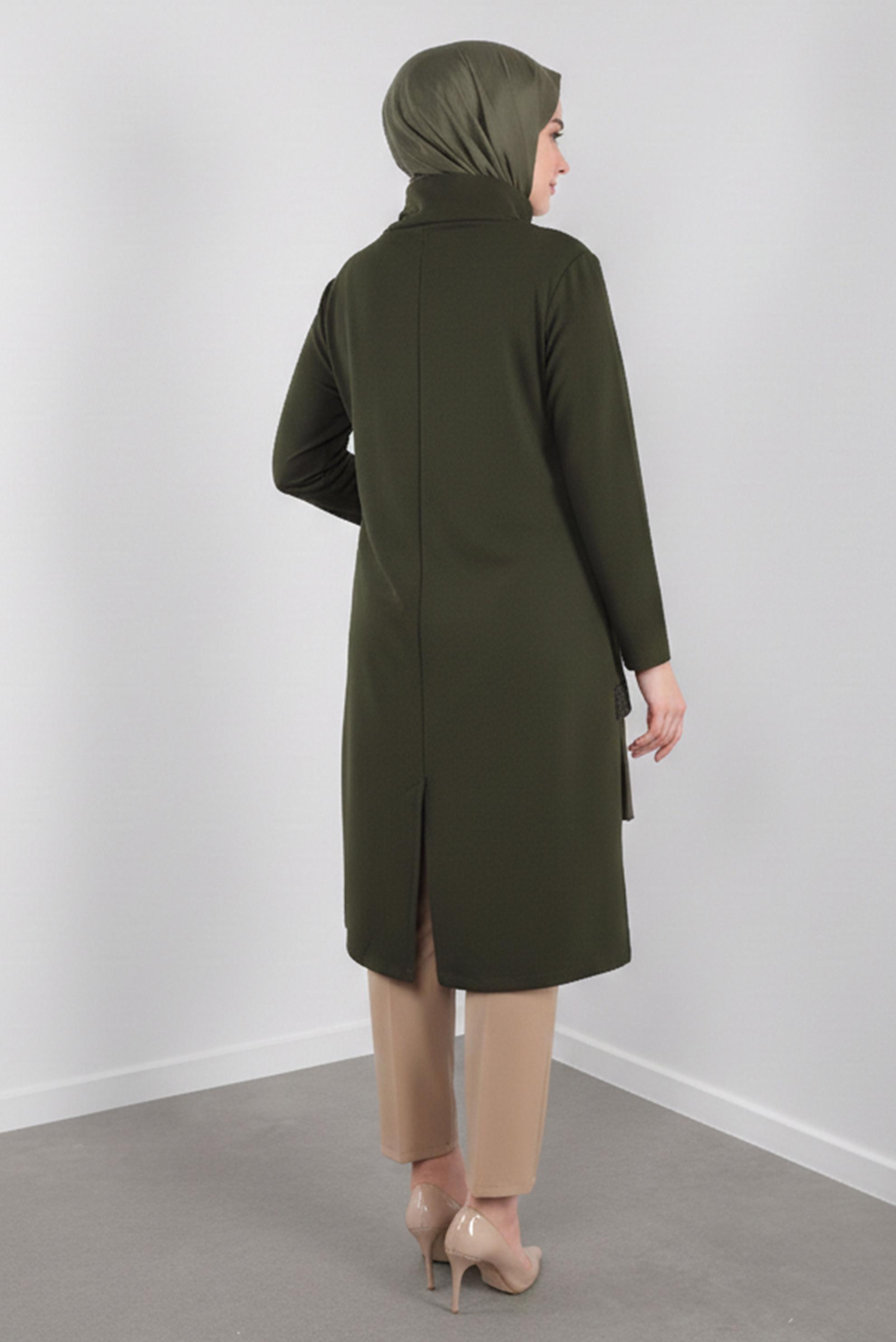 Tesettür giyim BEJ ARA BEL PANTOLON 70129 