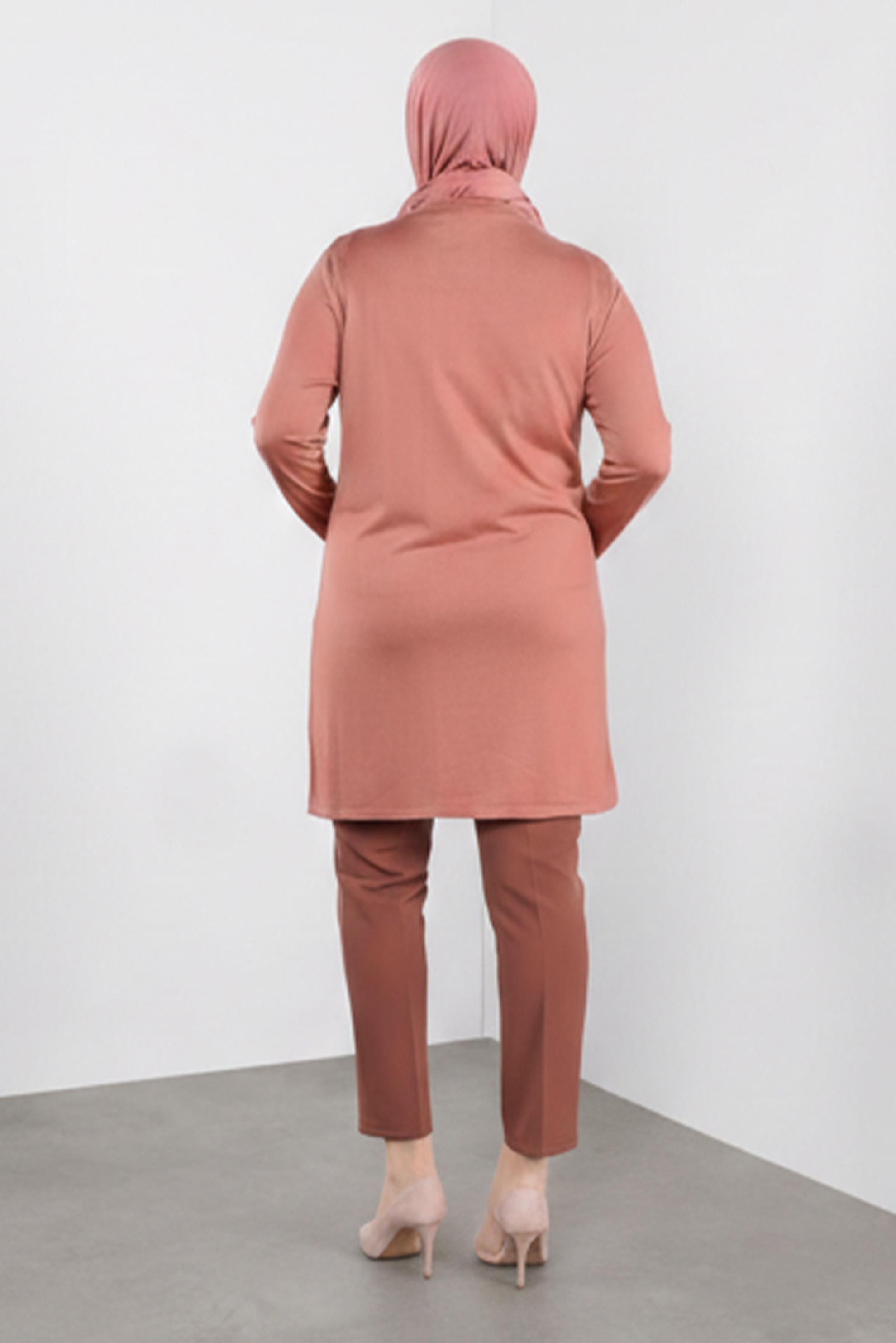 Tesettür giyim TURUNCU ARA BEL PANTOLON 70129 