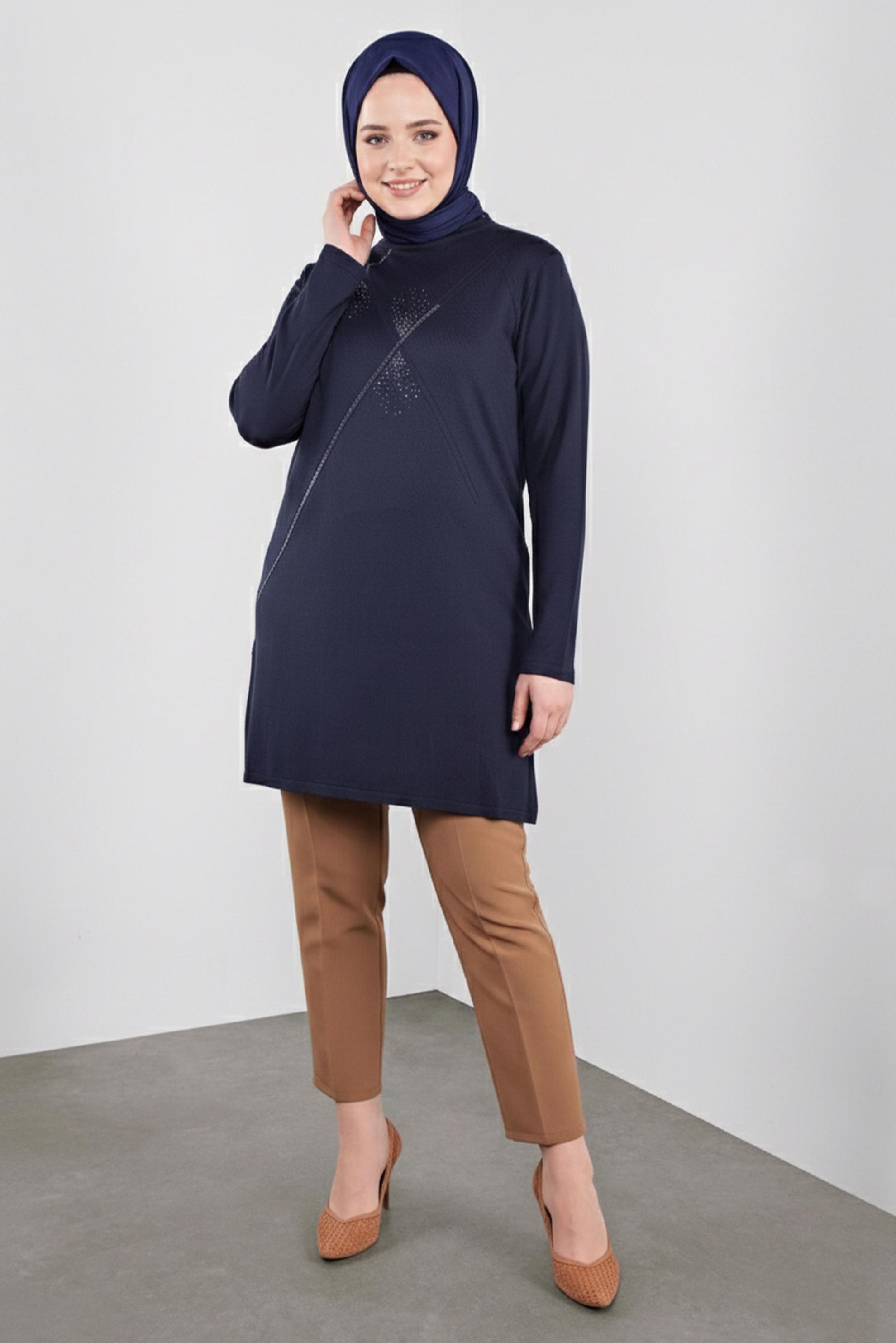 Tesettür giyim TABA ARA BEL PANTOLON 70129 